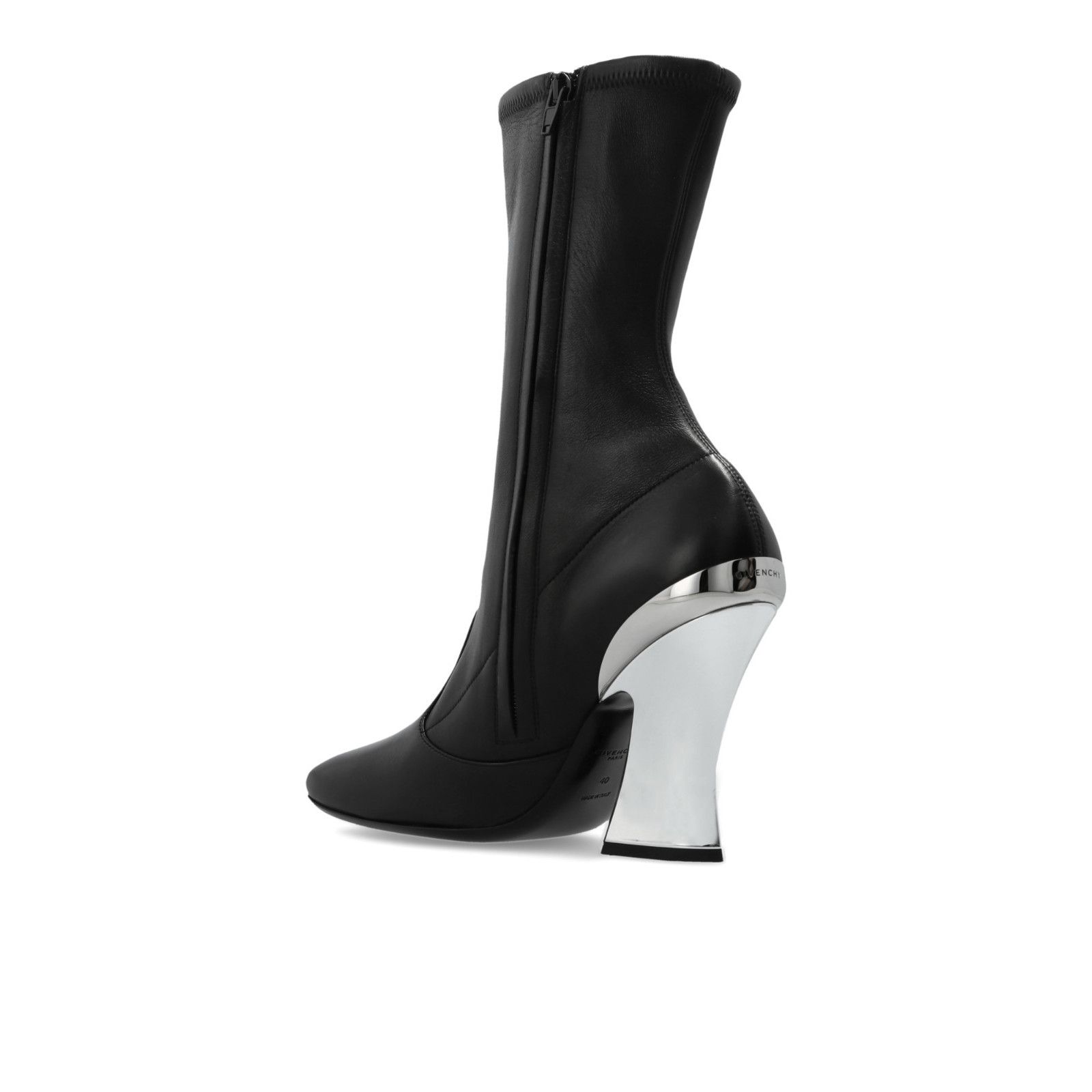 Givenchy GIVENCHY Black Leather 100mm Heel Ankle Boots New & Authenti Size US 7 / IT 37 - 3 Thumbnail
