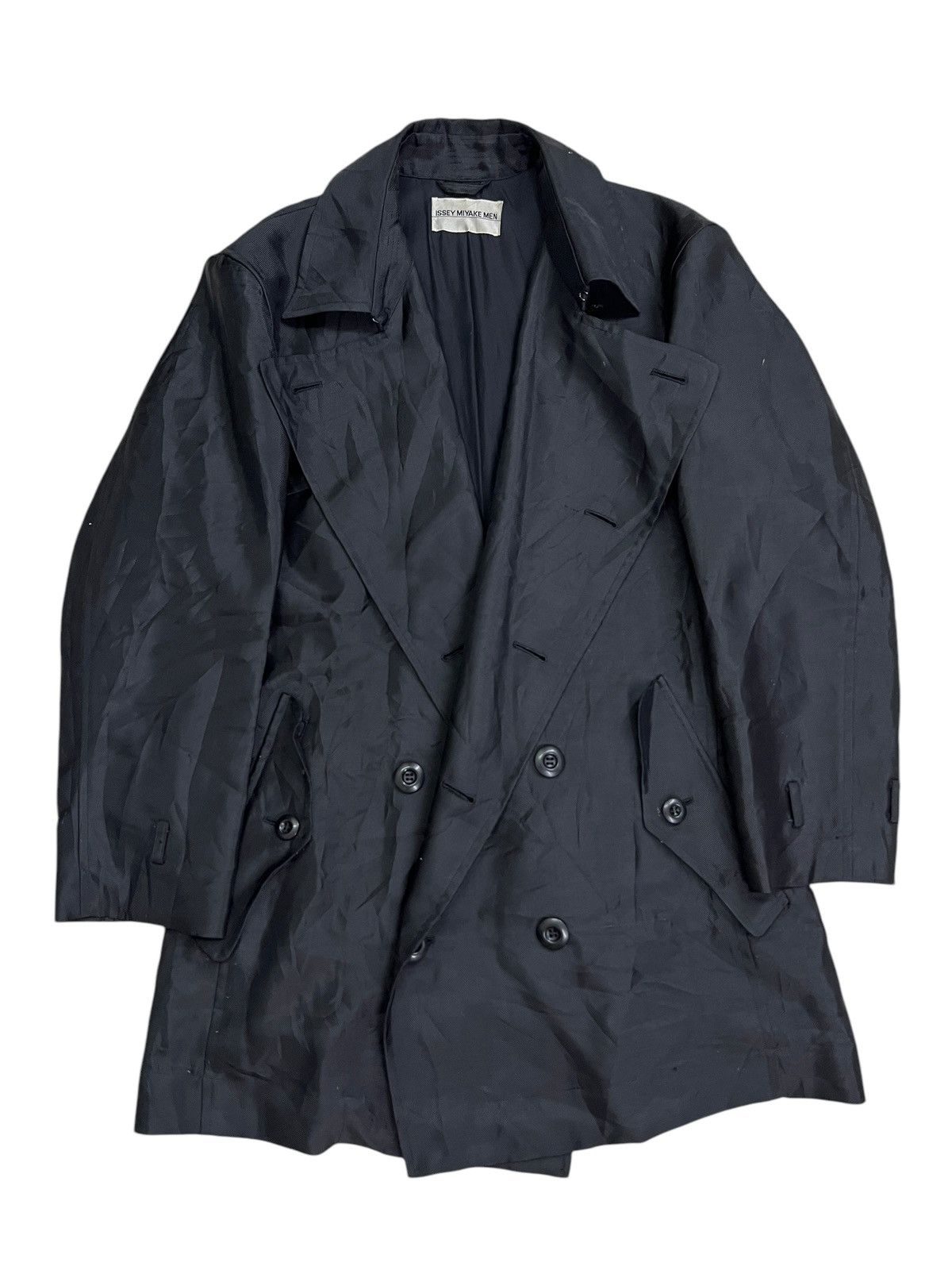 🔥 1997 ISSEY MIYAKE MEN DOUBLE BREASTED COAT MADE IN JAPAN