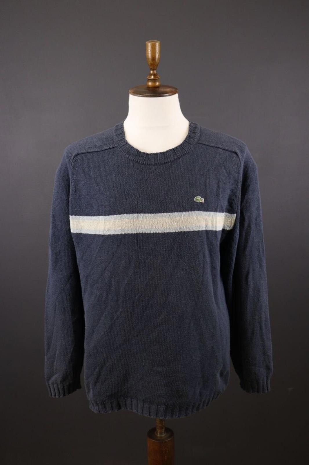 Lacoste Lacoste Blue Linen Knit Vintage Sweater Size 7 / 2XL Size US XXL / EU 58 / 5 - 1 Thumbnail