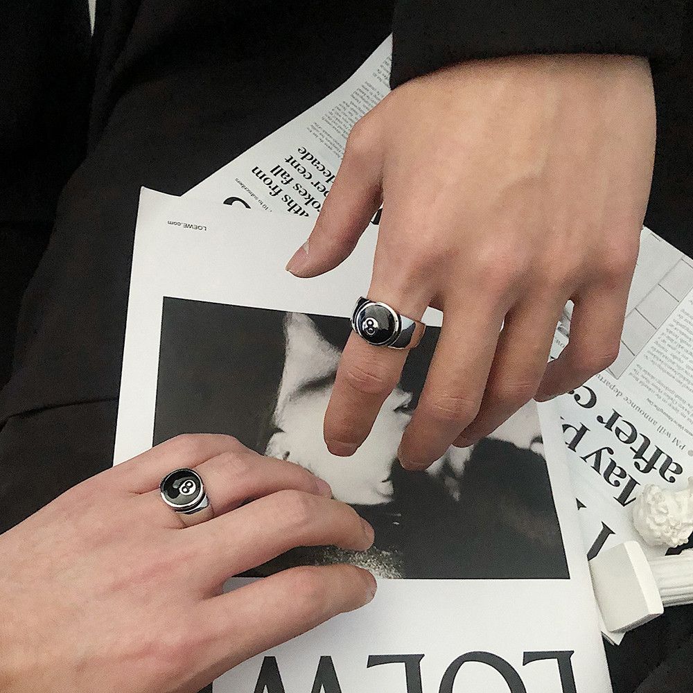 Jewelry Punk Jewelry Rings Open Size Chrome Ring (Size 7-13) Size ONE SIZE - 2 Thumbnail