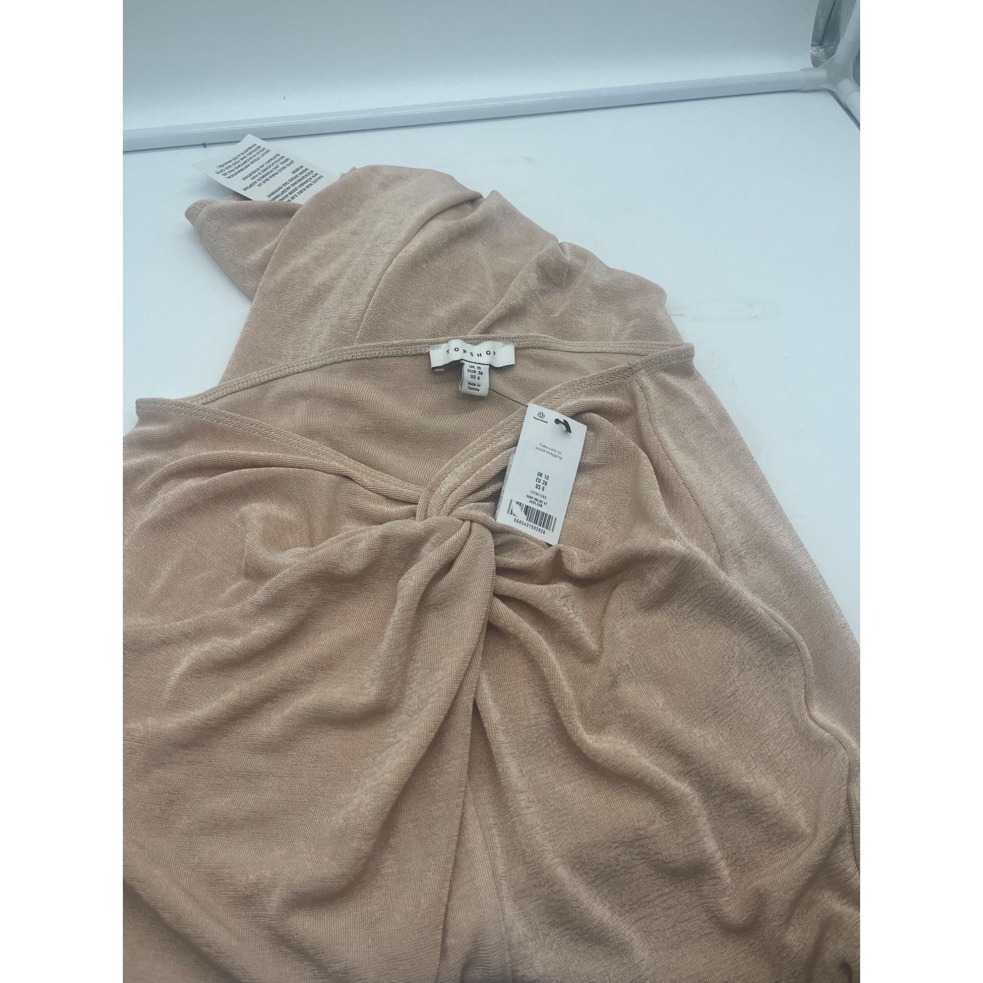 Topshop Topshop Slinky Twist Front Maxi Skirt in Stone-Neutral, Sz. Size 28" / US 6 / IT 42 - 9 Thumbnail