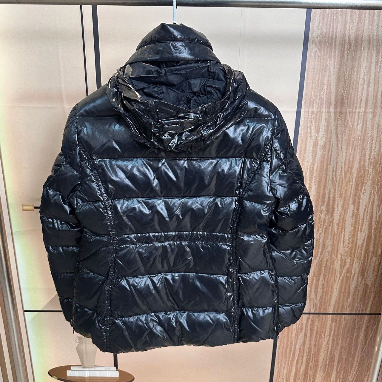 Moncler moncler black shiny hooded down jacket Size US XL / EU 56 / 4 - 2 Thumbnail