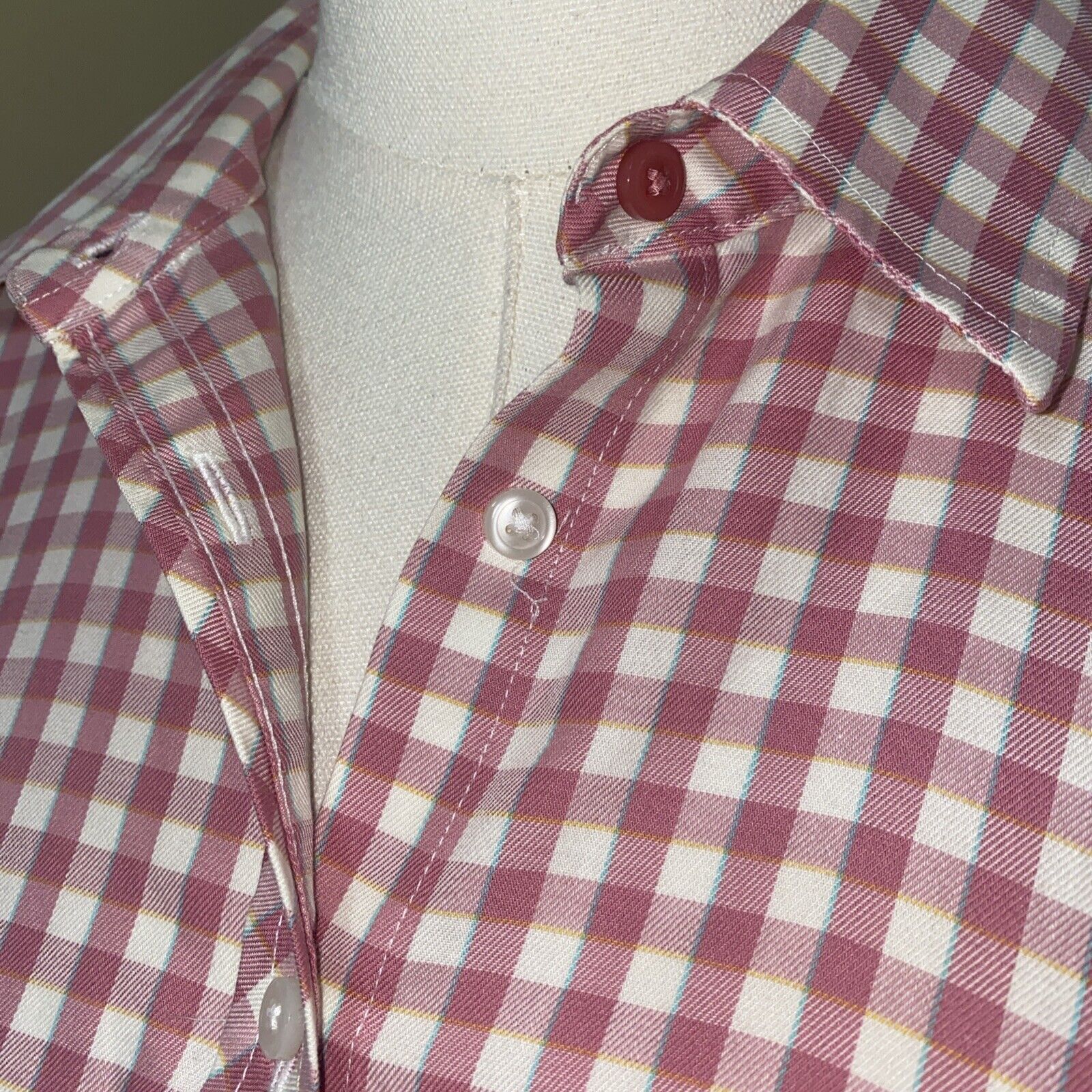 Orvis Orvis Women’s Long Sleeve Button Down Shirt 10 Pink & White Size L / US 10 / IT 46 - 2 Thumbnail