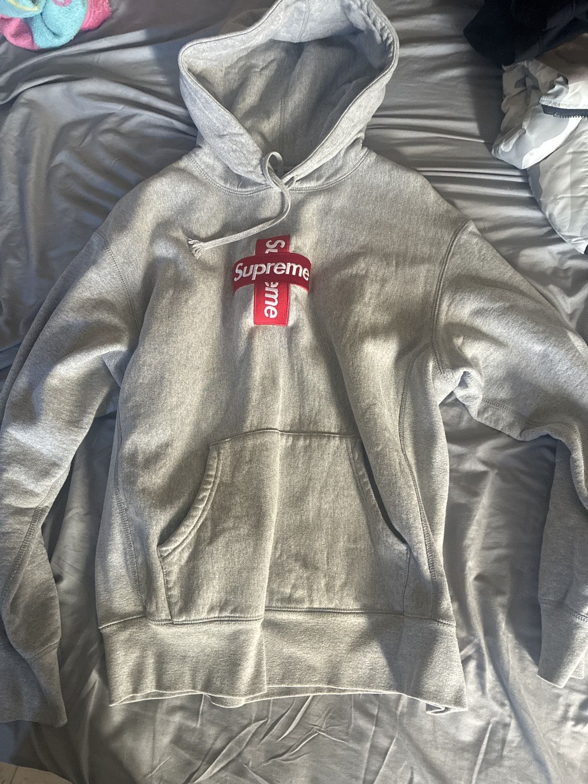 Supreme Cross Box Logo Grey | Grailed