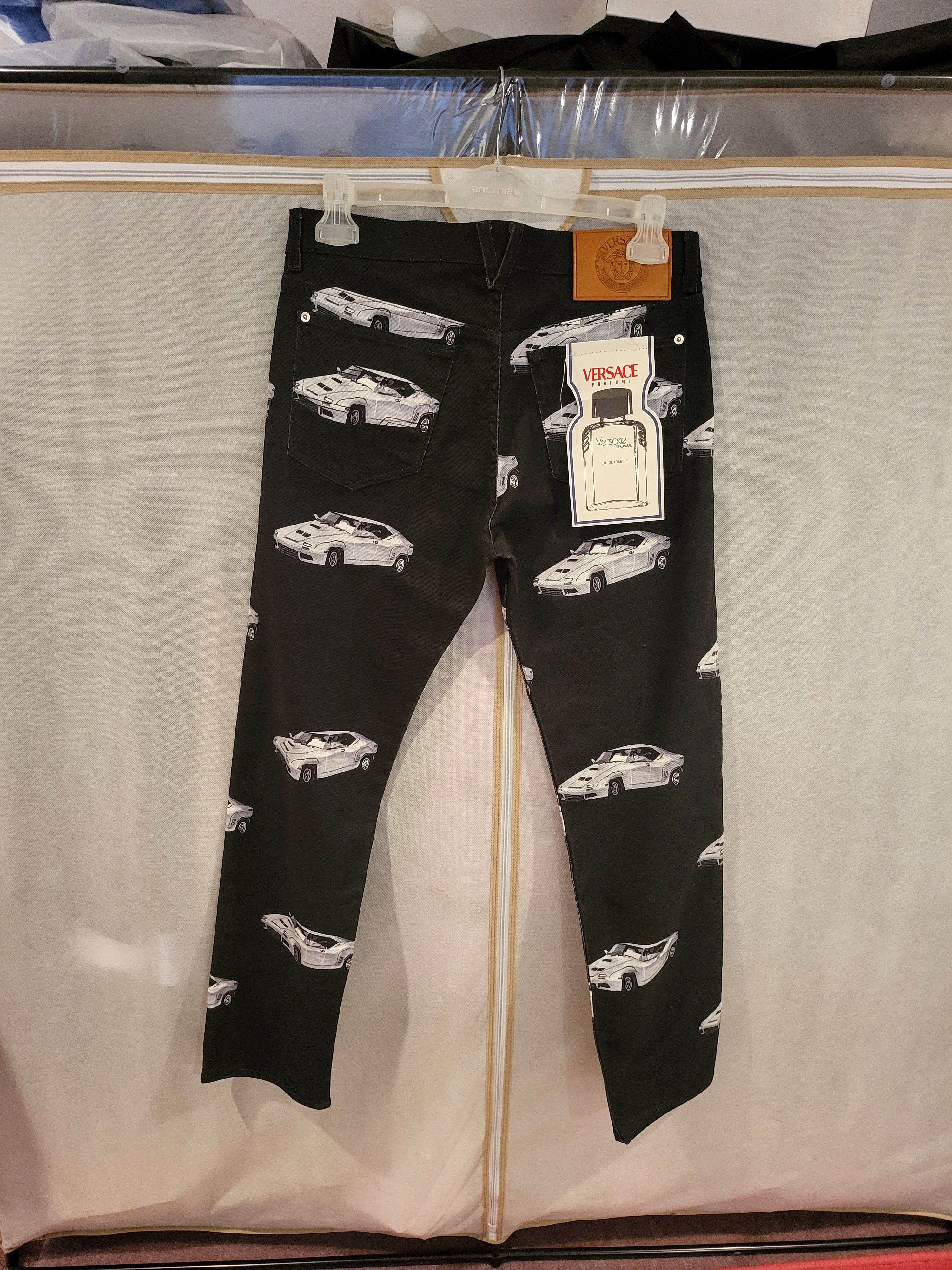 Versace 18CM Car Print Cotton-Blend Jeans Size US 32 / EU 48 - 5 Thumbnail