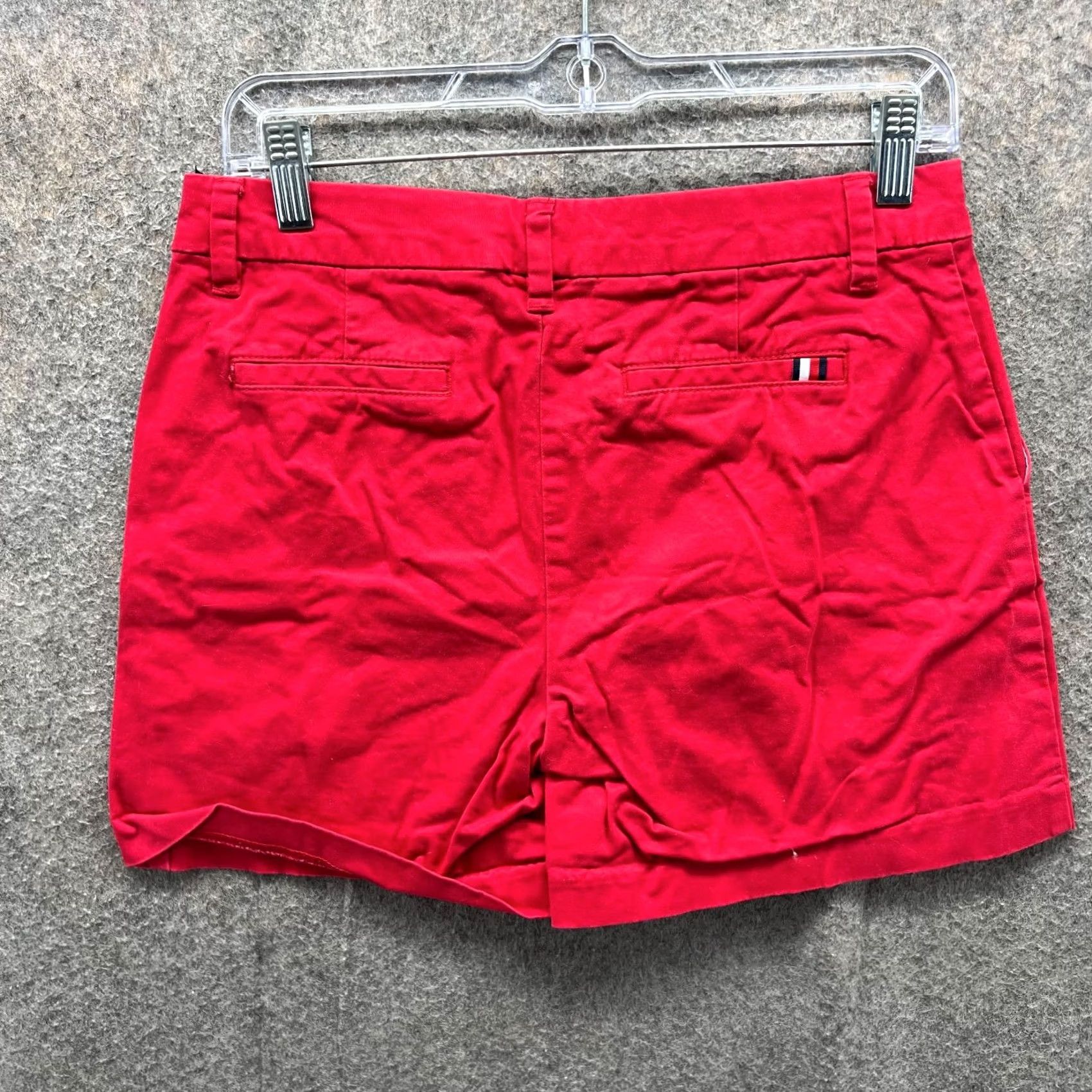 Tommy Hilfiger Tommy Hilfiger Shorts Womens 2 Red Classic Stretch 5" Inseam Cotton Extensible Size 26" / US 2 / IT 38 - 2 Thumbnail