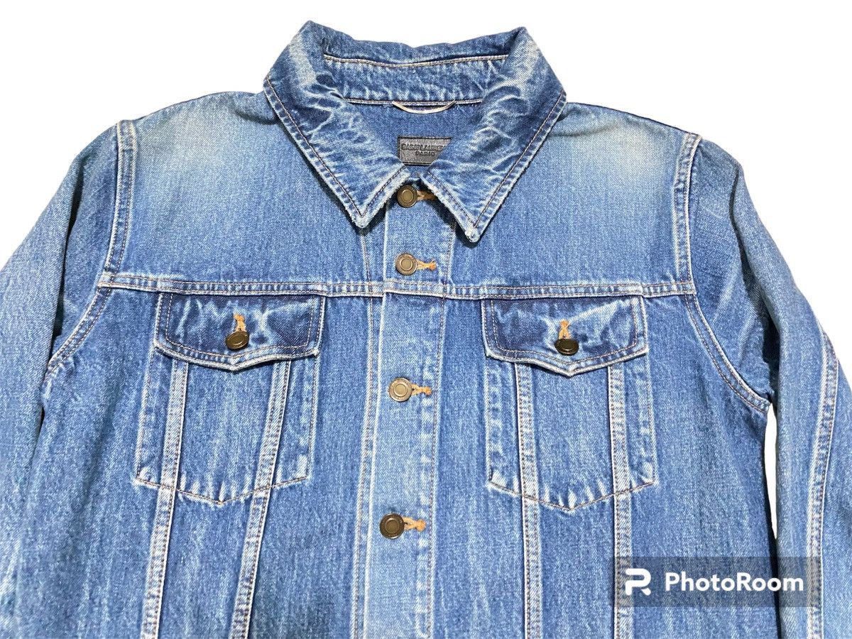 Saint Laurent Paris FW17 Saint Laurent Flamingo Embroidered Trucker Denim Jacket Size US M / EU 48-50 / 2 - 4 Thumbnail