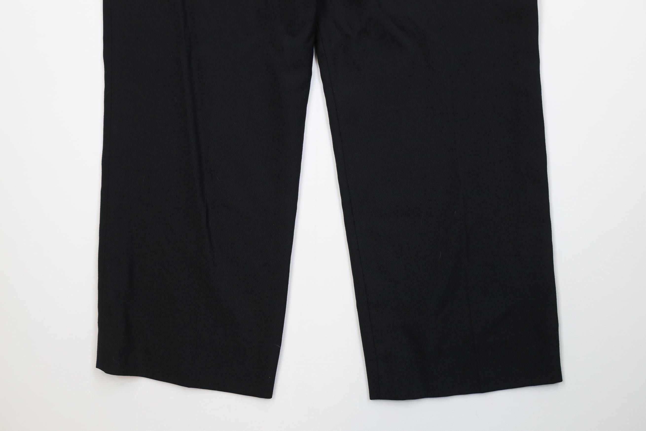 Vintage Vintage 90s Streetwear Blend Knit Wide Leg Chino Pants Black Size US 32 / EU 48 - 11 Thumbnail
