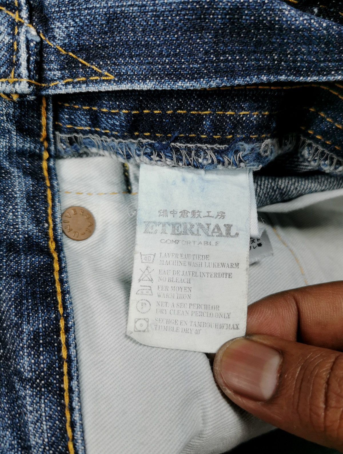 Eternal Eternal Japan Distressed Ankle Denim Jeans Size US 34 / EU 50 - 9 Thumbnail