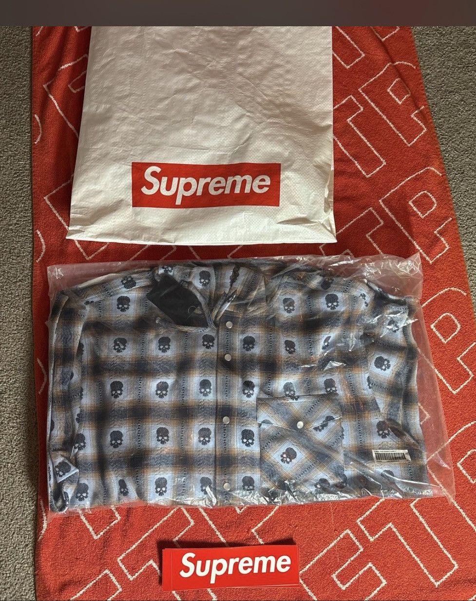 Supreme Supreme (N)umbernine flannel hoodie Size US XL / EU 56 / 4 - 1 Thumbnail