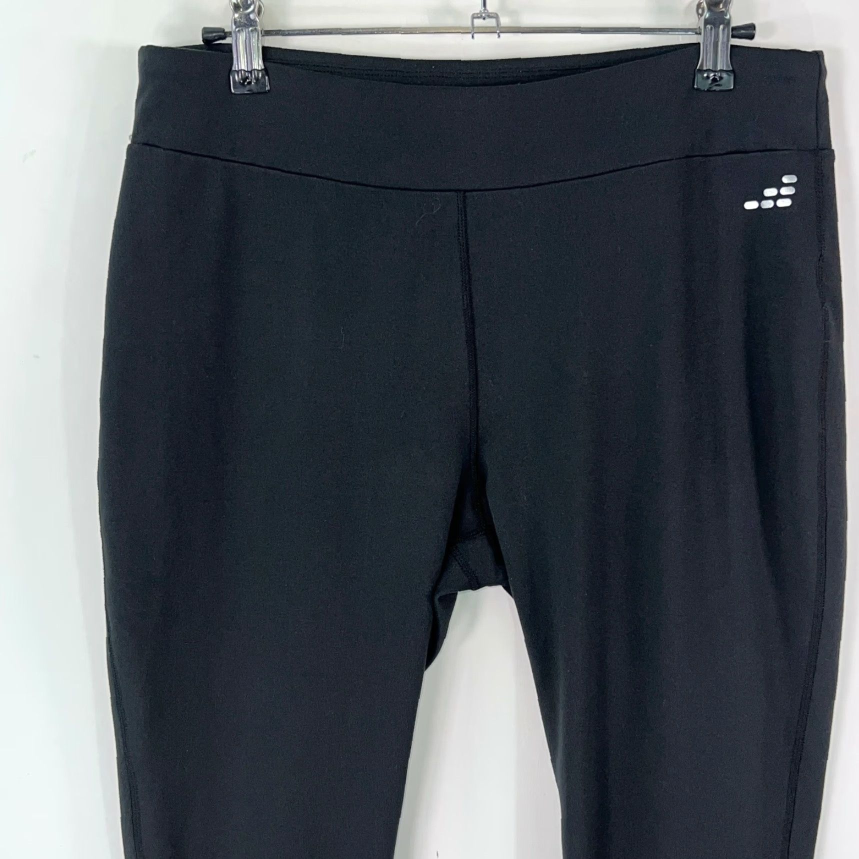 Vintage BCG Womens Black Mid Rise Activewear Yoga Pants Size L Pull-On Skinny Size 36" / US 14 / IT 50 - 3 Thumbnail