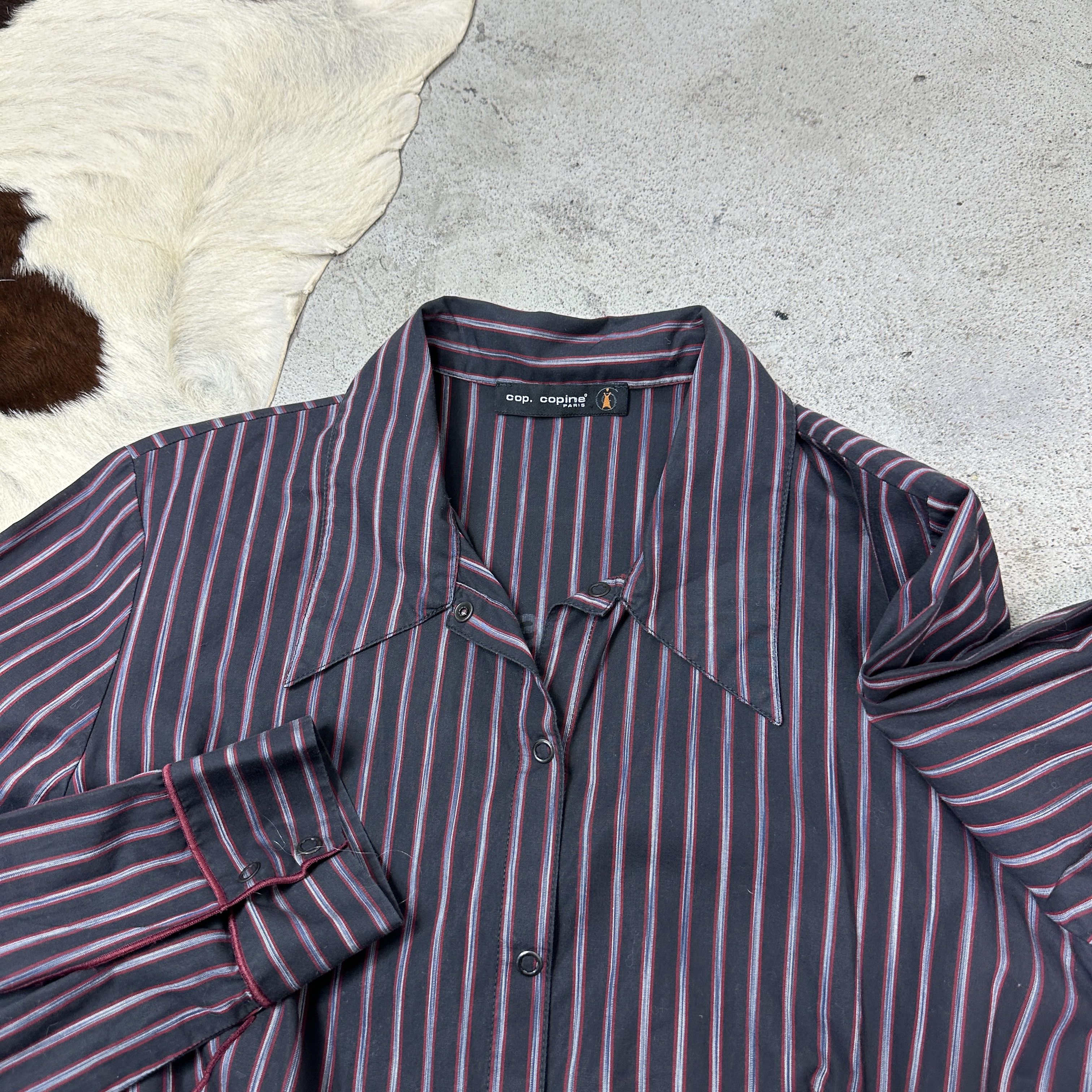 Cop Copine Vintage Striped Cop Copine Ceci N’est Pas A Stripe Dress 00s Size L / US 10 / IT 46 - 5 Thumbnail
