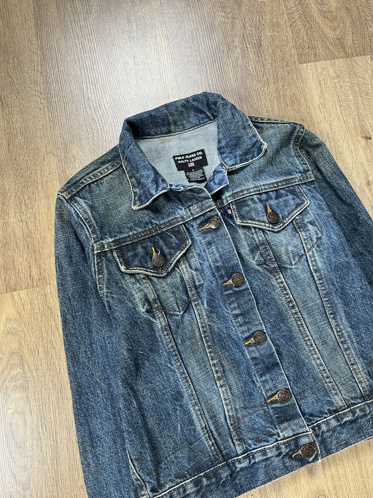 Polo Ralph Lauren × Vintage ➕ distressed polo jeans Ralph Lauren trucker denim jacket Size S / US 4 / IT 40 - 2 Thumbnail
