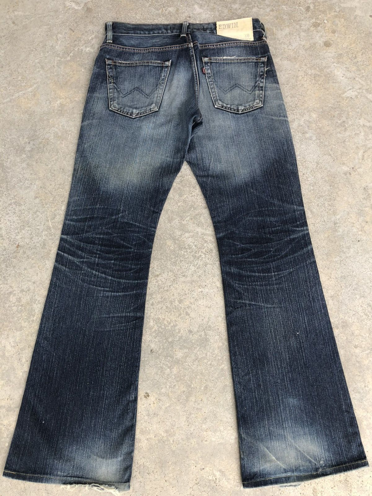 Le Grande Bleu (L.G.B.) Edwin XV Flared Jeans Bootcut Distressed Jeans Size US 31 - 2 Thumbnail