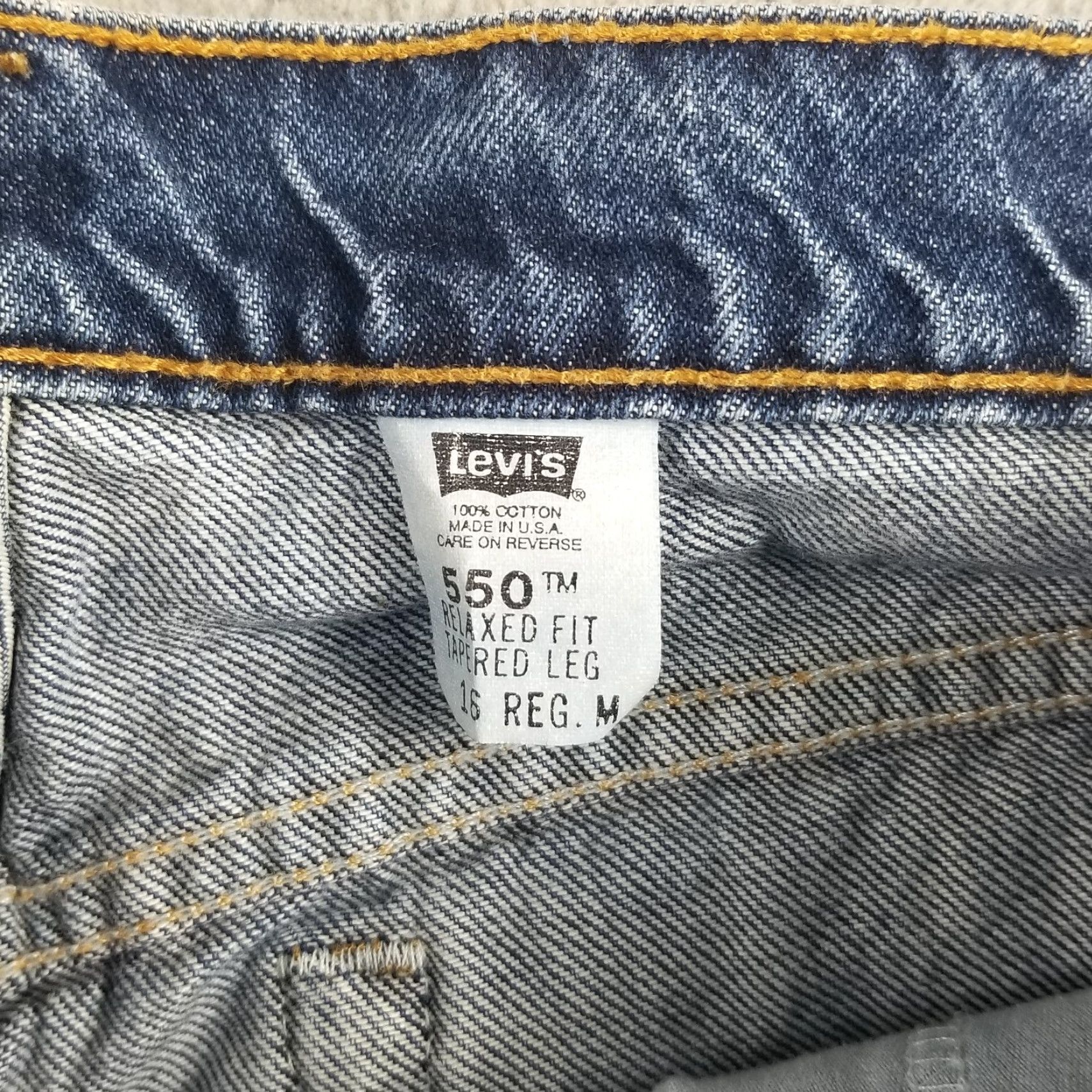 Levi's VINTAGE Levi's 550 Jeans Relaxed Fit Tapered Leg Women's 32X28 High Rise 90s Blue Denim Jeans Women/User-Defined Size 32x28 Size 24" / US 00 / IT 34 - 6 Thumbnail
