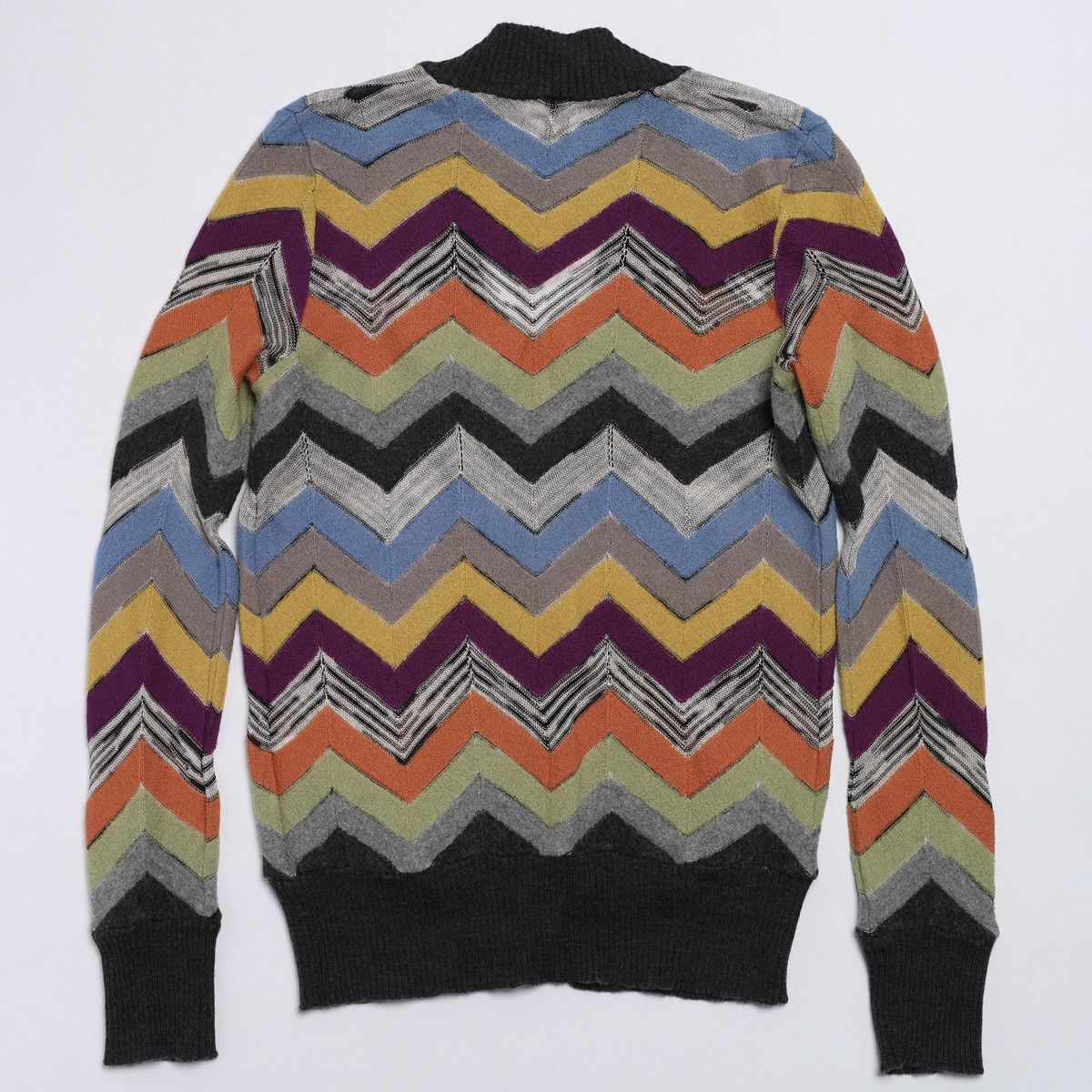 Missoni Missoni M Wool Viscose Multicolor Cardigan Sweater Mesh Size M / US 6-8 / IT 42-44 - 2 Thumbnail
