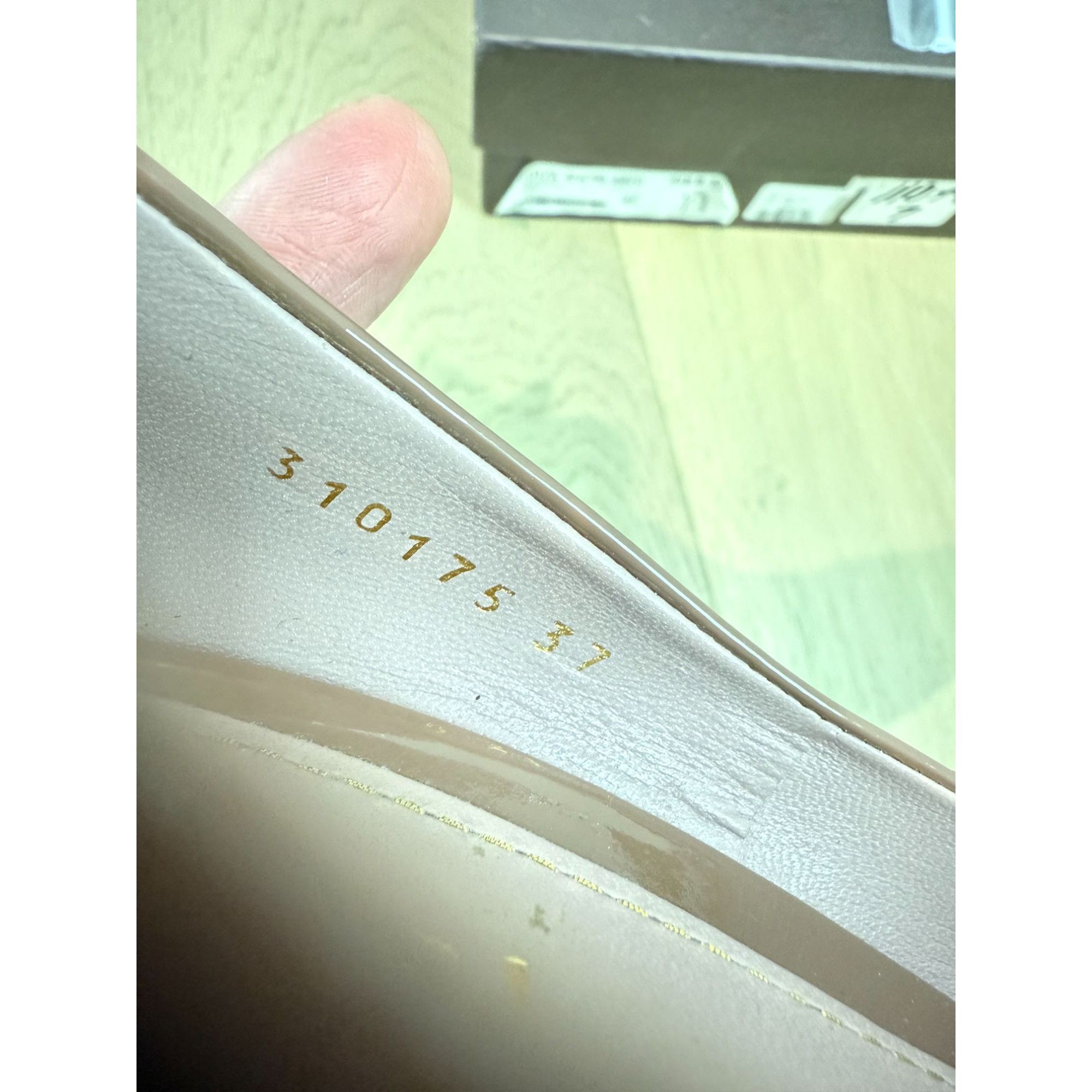 Gucci Women's Gucci 'Bernice' Patent Leather Peep-Toe Platform Pum Size US 7 / IT 37 - 8 Thumbnail
