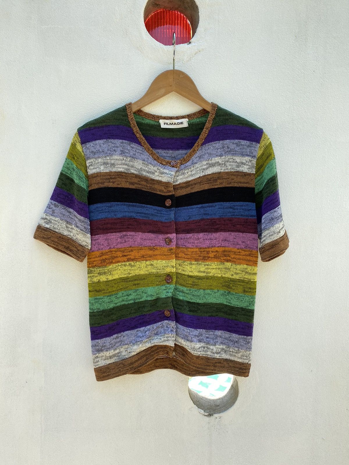 Designer × Vintage FILMAGIE Rainbow Knit Size M / US 6-8 / IT 42-44 - 1 Thumbnail