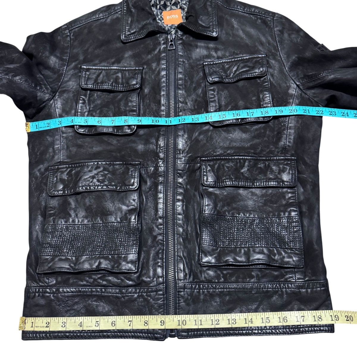 Hugo Boss Hugo Boss Leather Jacket Fade Black Size US M / EU 48-50 / 2 - 15 Thumbnail