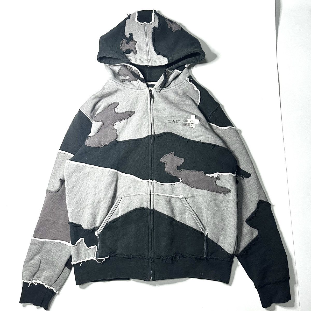 Triple 5 Soul [90s] [TRIPLE FIVE SOUL] Patchwork Zip-Up Hoodie street Size US L / EU 52-54 / 3 - 2 Thumbnail