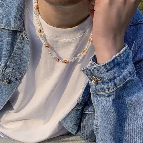 Jewelry × Vintage pearl devil eye necklace Size ONE SIZE - 2 Thumbnail