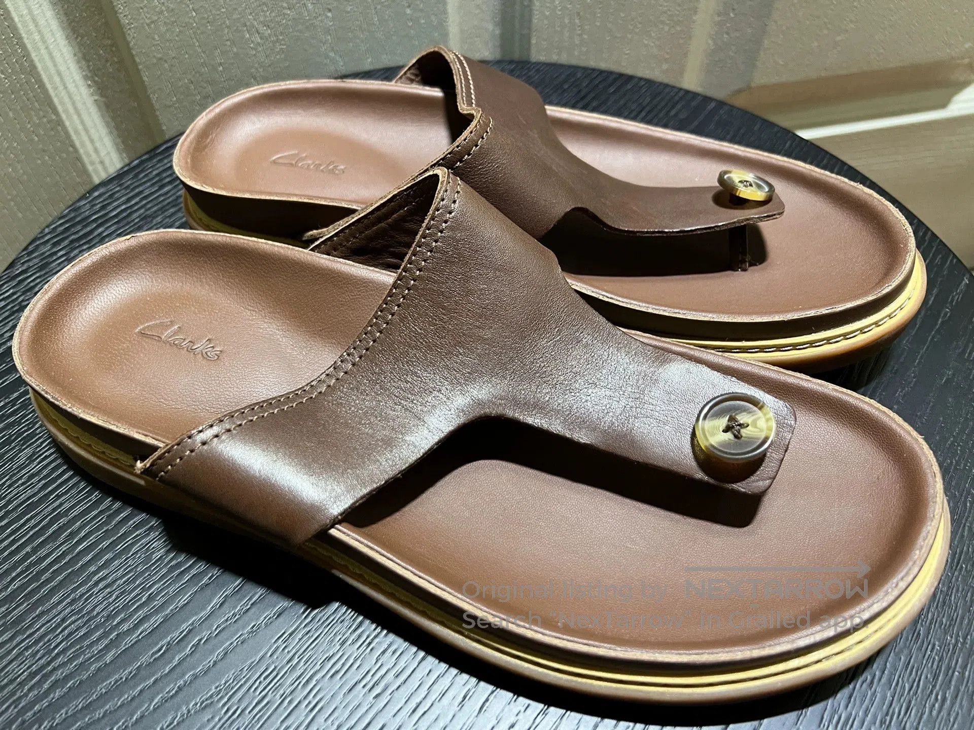 Clarks Clarks Men's Leather Business Casual Slippers. Size US 8.5 / EU 41-42 - 1 Thumbnail