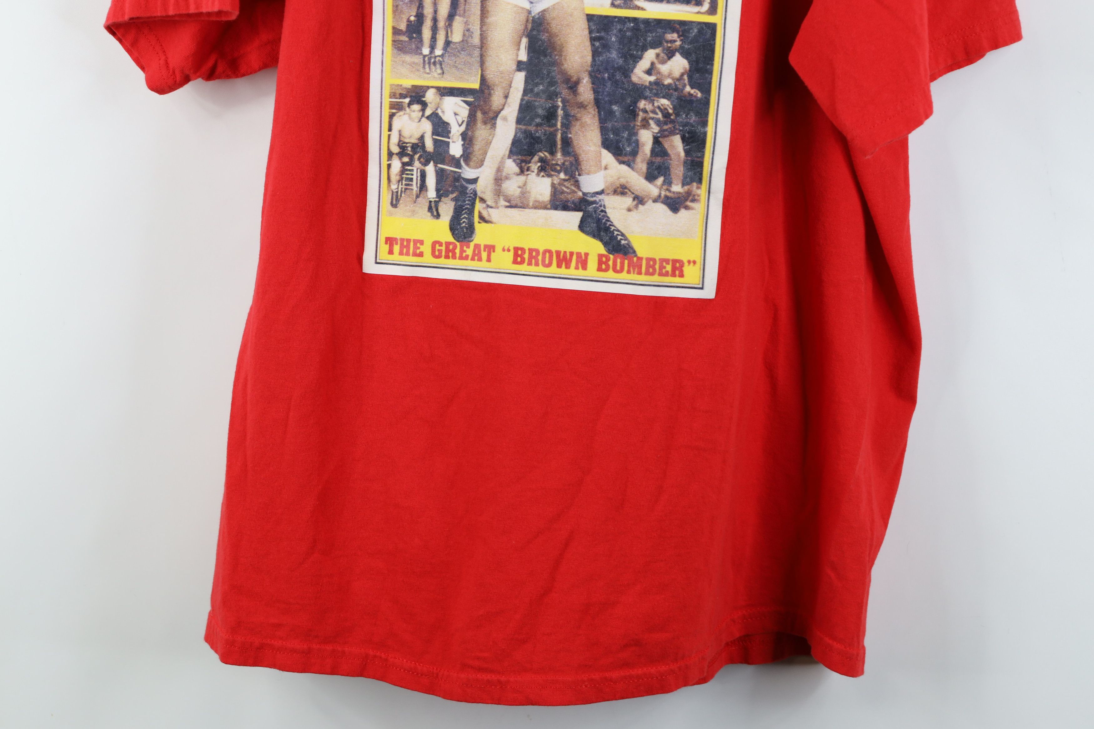 Vintage Vintage 90s Y2K Joe Louis The Great Brown Bomber T-Shirt Size US XXL / EU 58 / 5 - 15 Thumbnail