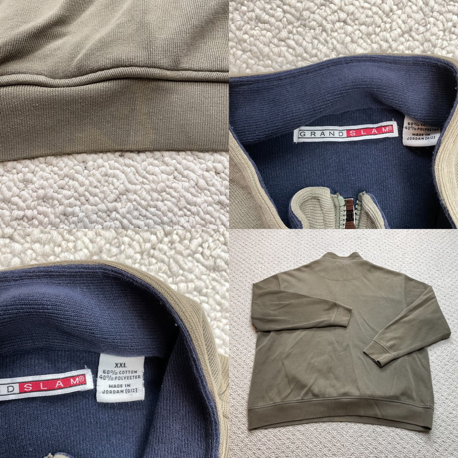 Vintage VINTAGE Grand Slam Jacket Windbreaker Mens 2XL Green Cotton Pockets Zipper Pullover Golf Regular Size Jacket/Coat Length Short Size US XXL / EU 58 / 5 - 8 Thumbnail