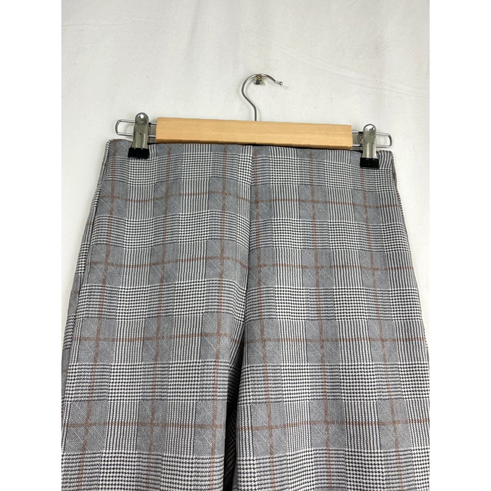 Zara Zara Pants Women S Gray Plaid Tartan Checkered Elastic High Stretch Trouser Style Dress Pants Size 28" / US 6 / IT 42 - 3 Thumbnail