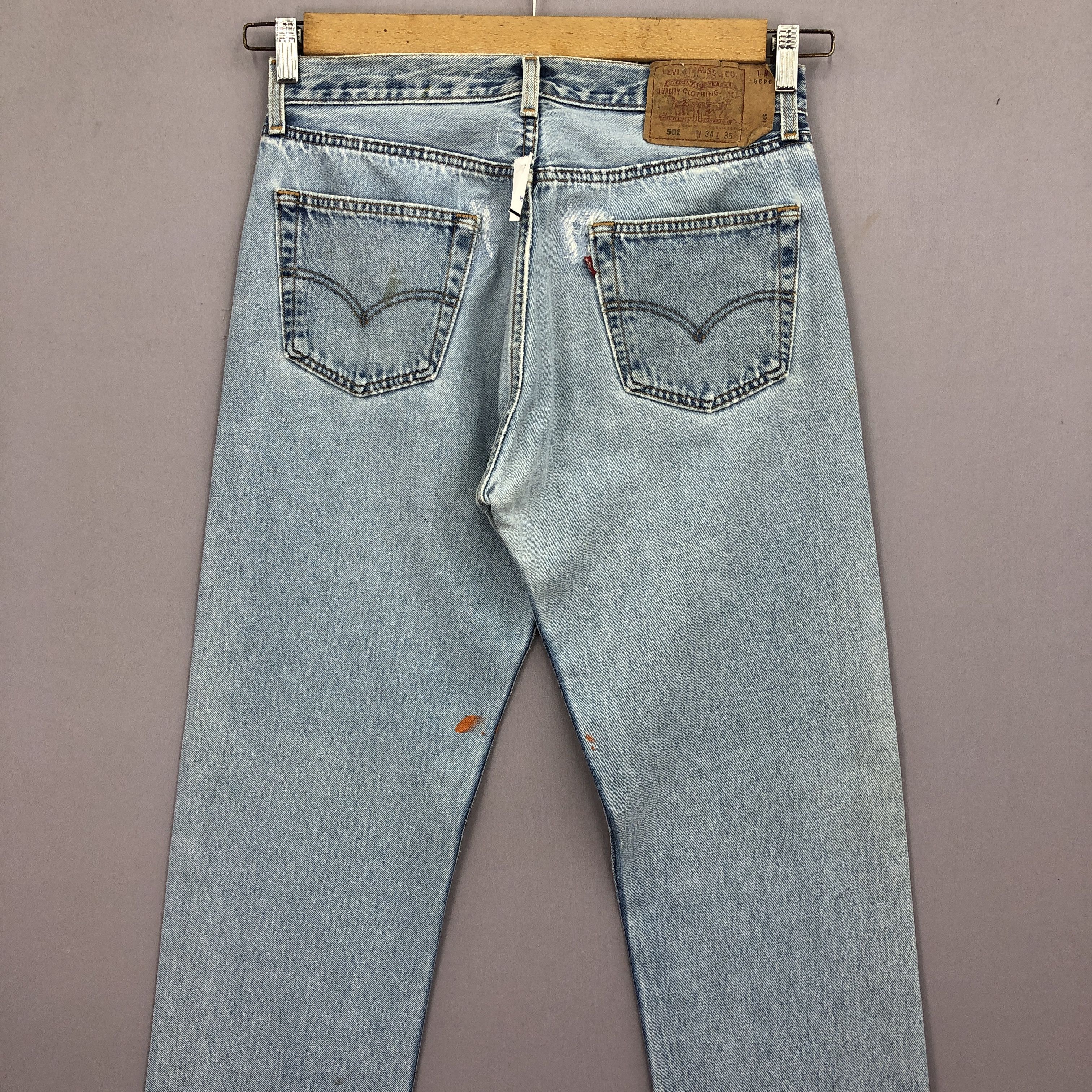 Levi's Vintage Levis 501 Sunfaded Jeans Levi's Ripped Faded Denim Size US 32 / EU 48 - 4 Thumbnail