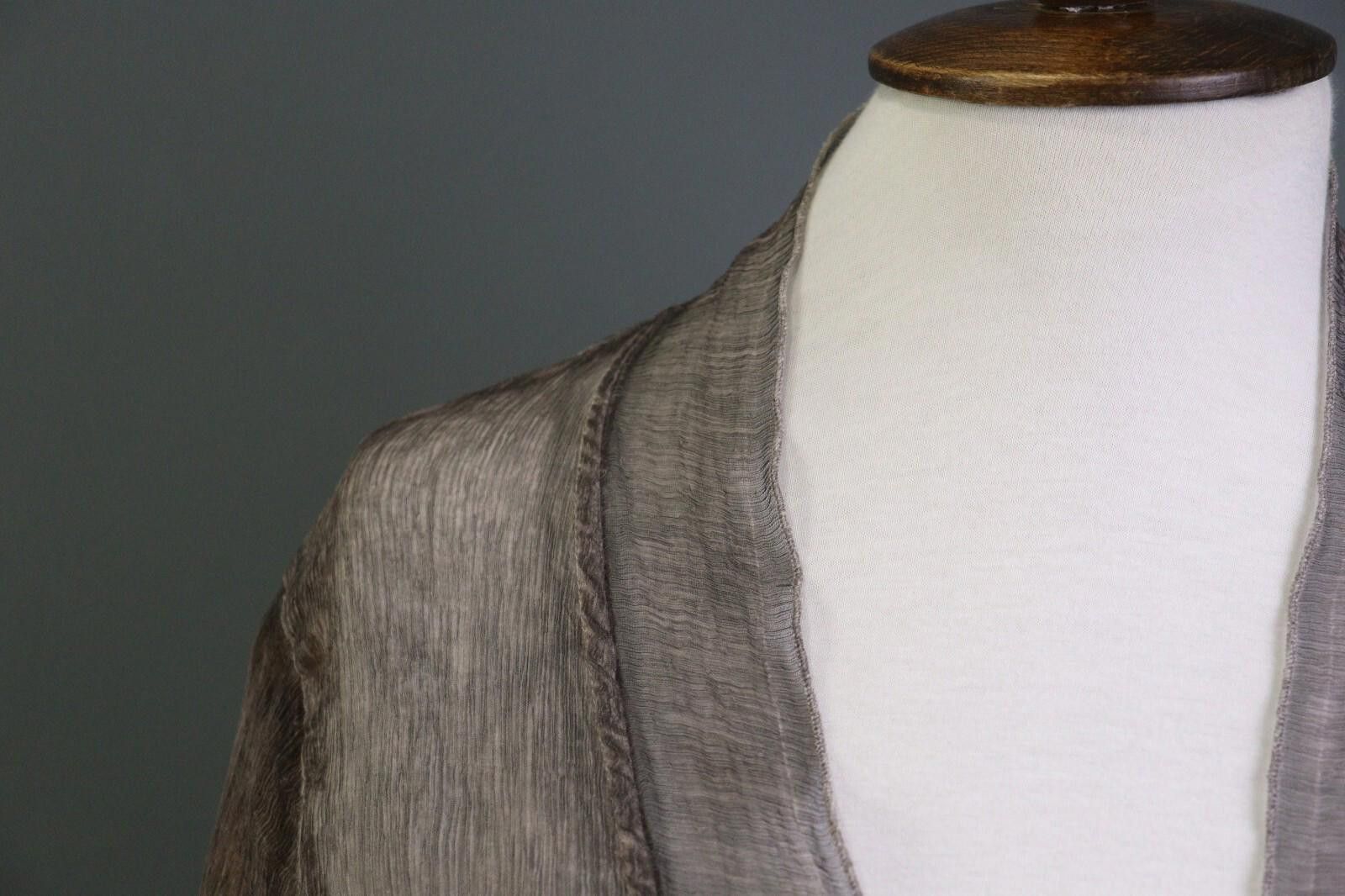 Designer VTG Elisa Cavaletti Brown 100% Silk Blazer Top Size S Size S / US 4 / IT 40 - 8 Thumbnail