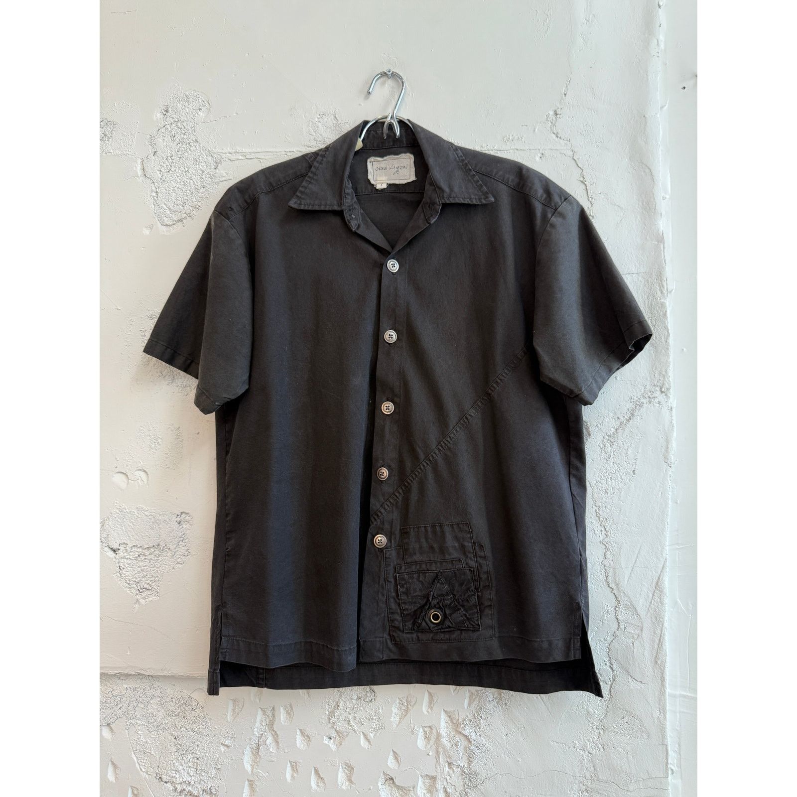 Greg Lauren Greg Lauren Black Tent Short Sleeved Boxy Shirt Size US S / EU 44-46 / 1 - 1 Thumbnail