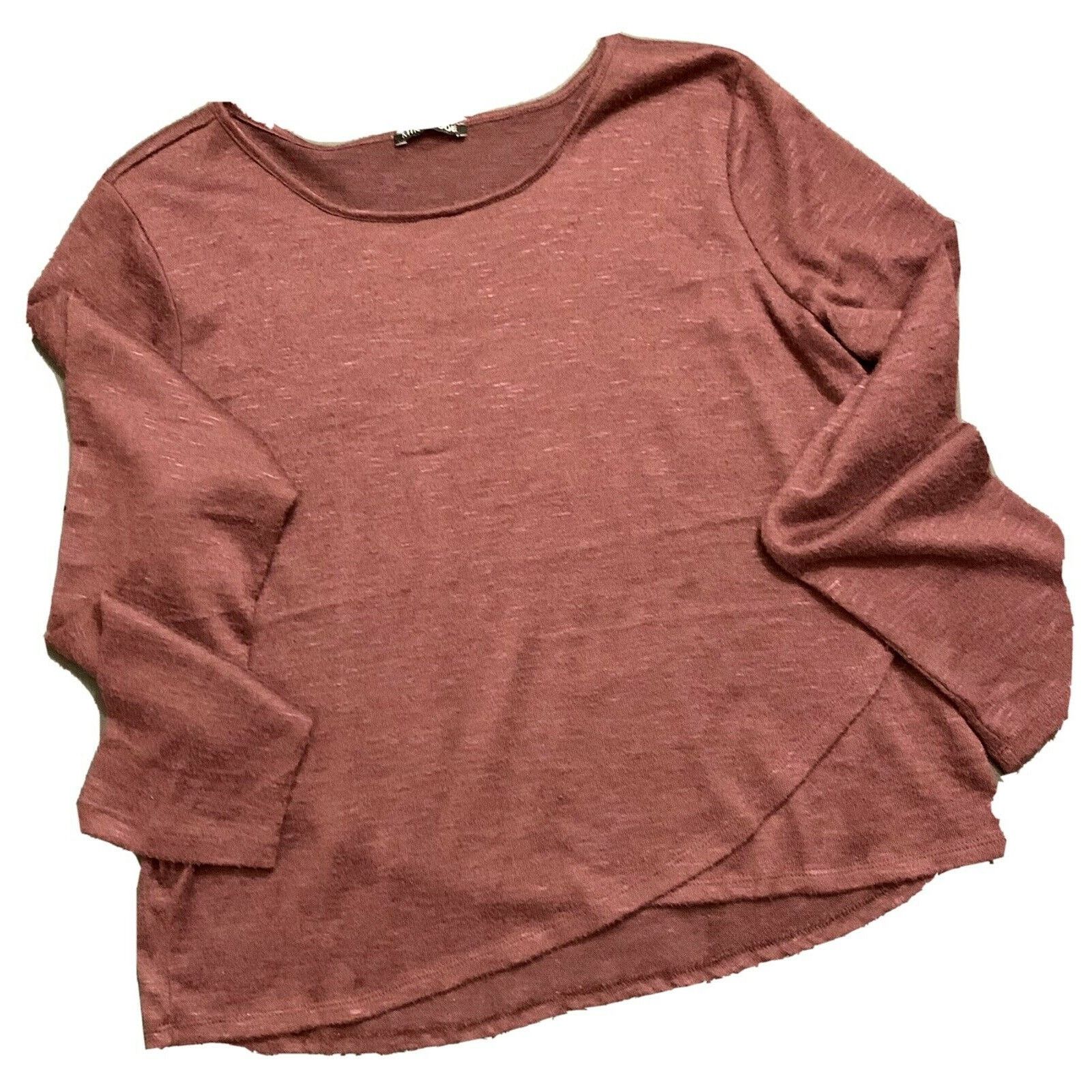 Other Mind Code Women’s Berry Maroon Asymmetrical Pullover SweateR Size US L / EU 52-54 / 3 - 2 Thumbnail
