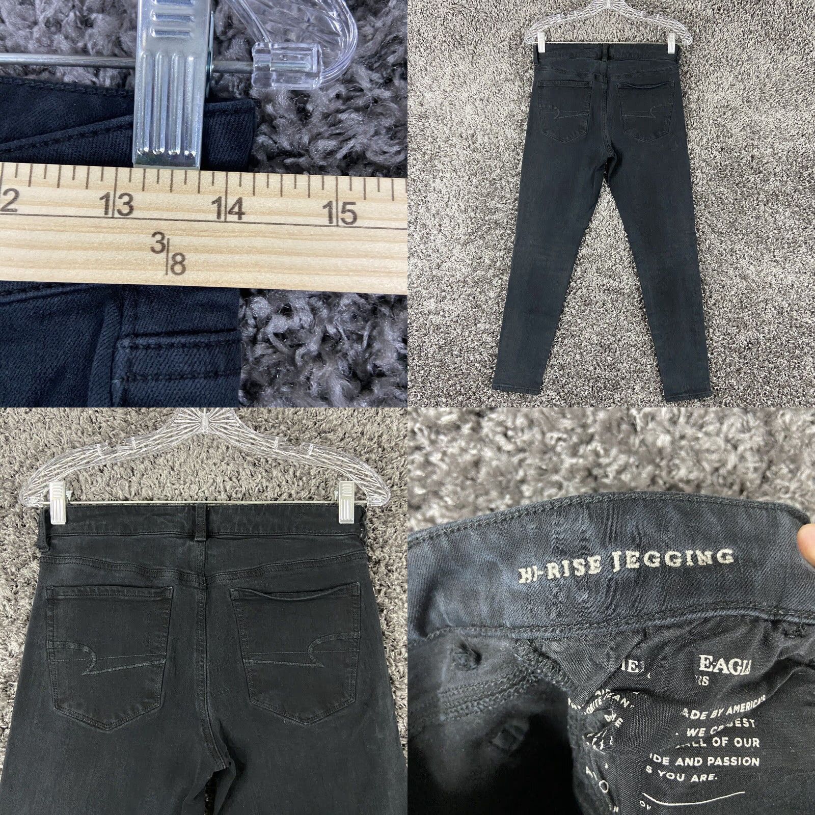 American Eagle Outfitters American Eagle Black Women's Short Super Stretch High-Rise Jegging Size 4 Size 27" / US 4 / IT 40 - 8 Thumbnail