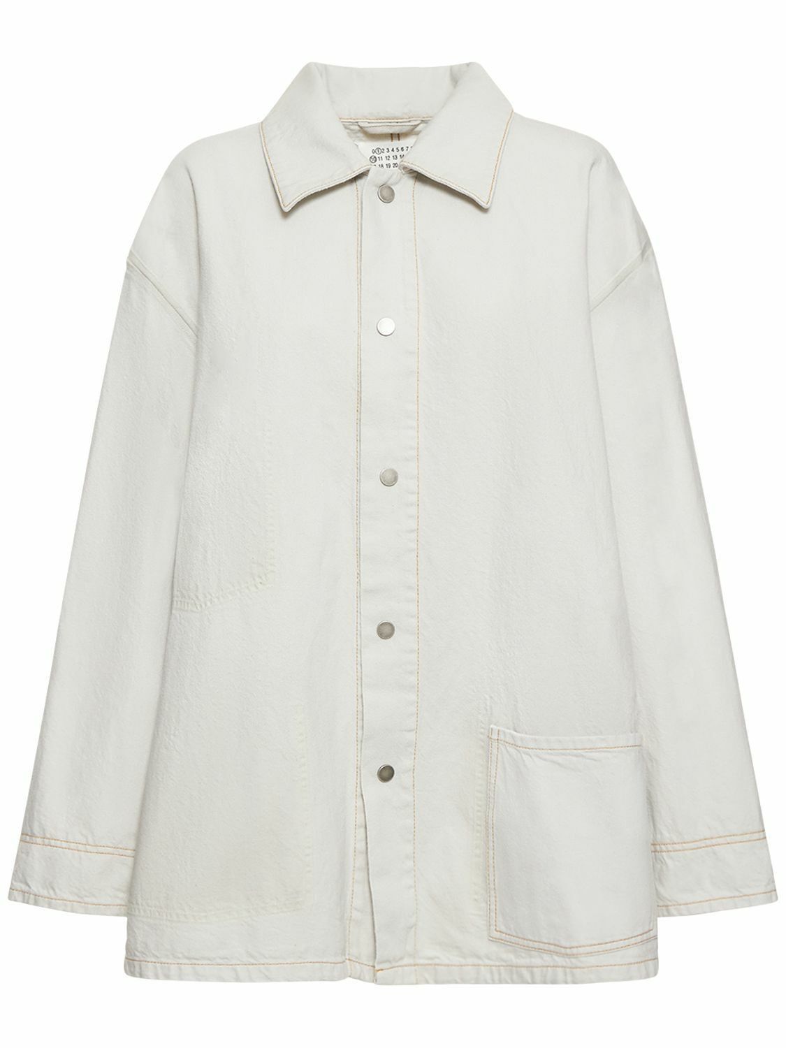 Maison Margiela o1y0625 Solid Color Shirt in Light Gray Size XL / US 12-14 / IT 48-50 - 1 Thumbnail