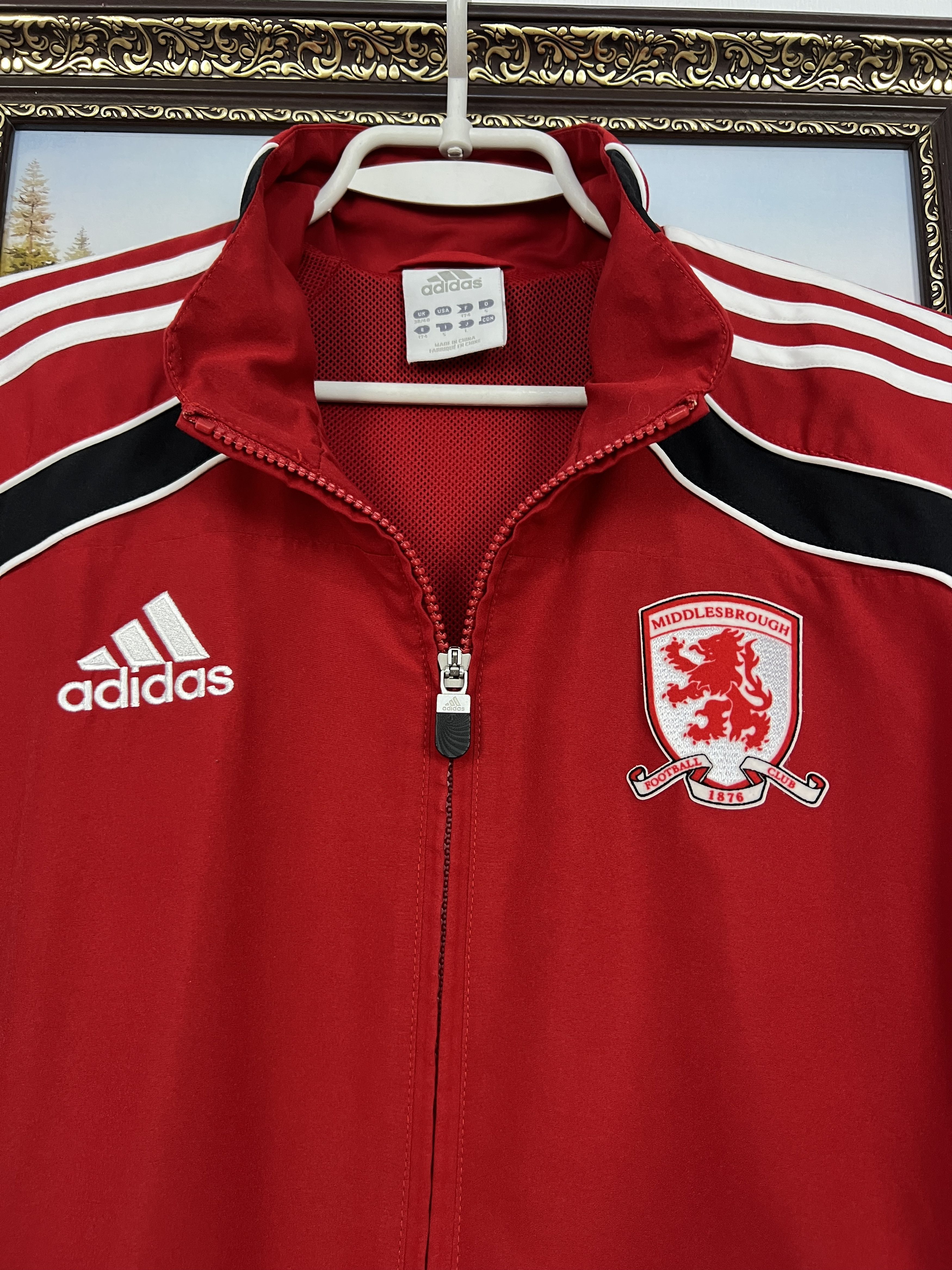 Adidas Vintage Adidas Middlesbrough Football Jacket Soccer Red Size US M / EU 48-50 / 2 - 3 Thumbnail