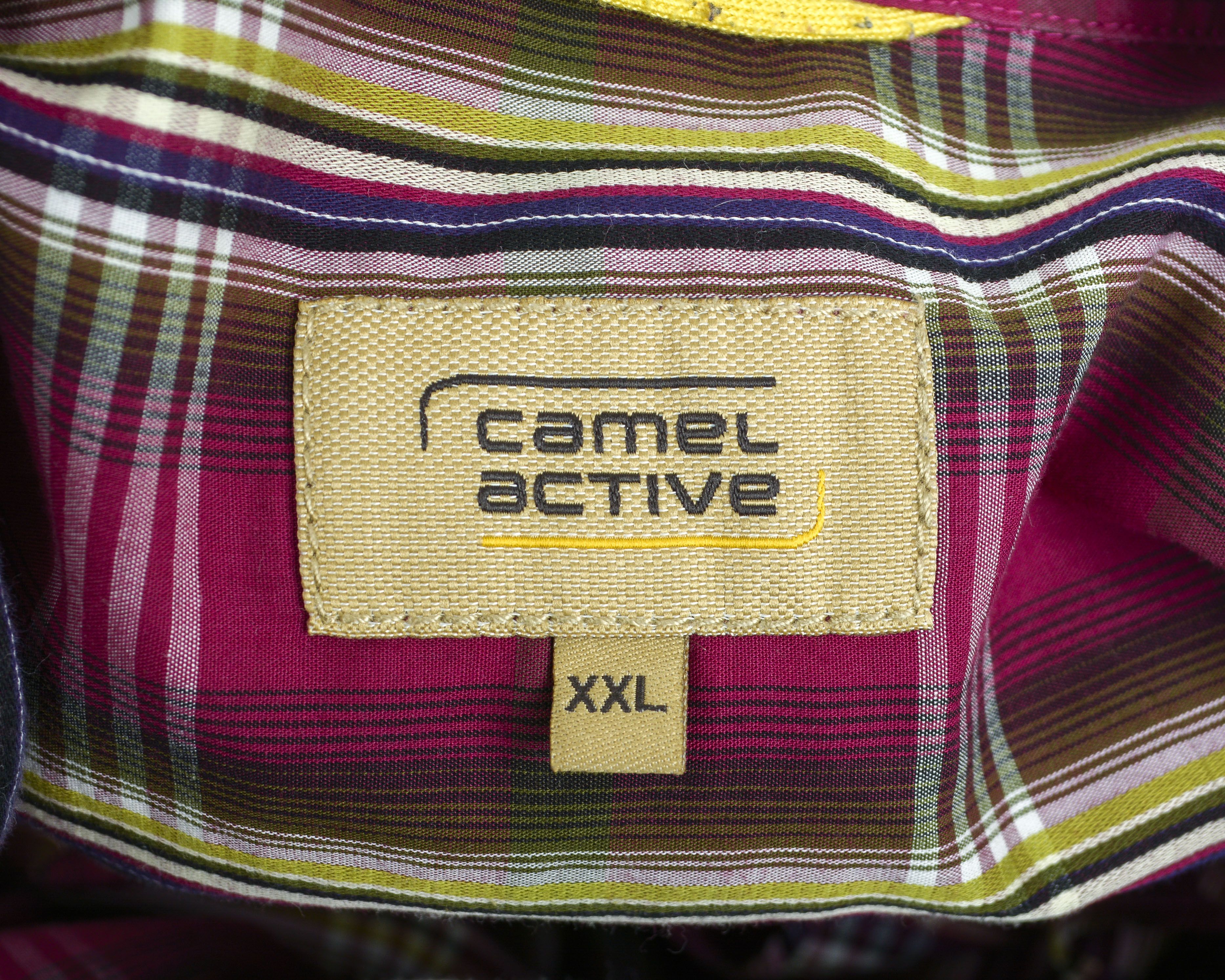 camel active Cotton Shirt 2XL Long Sleeve Check Plaid Pink Button Up Size US XXL / EU 58 / 5 - 2 Thumbnail