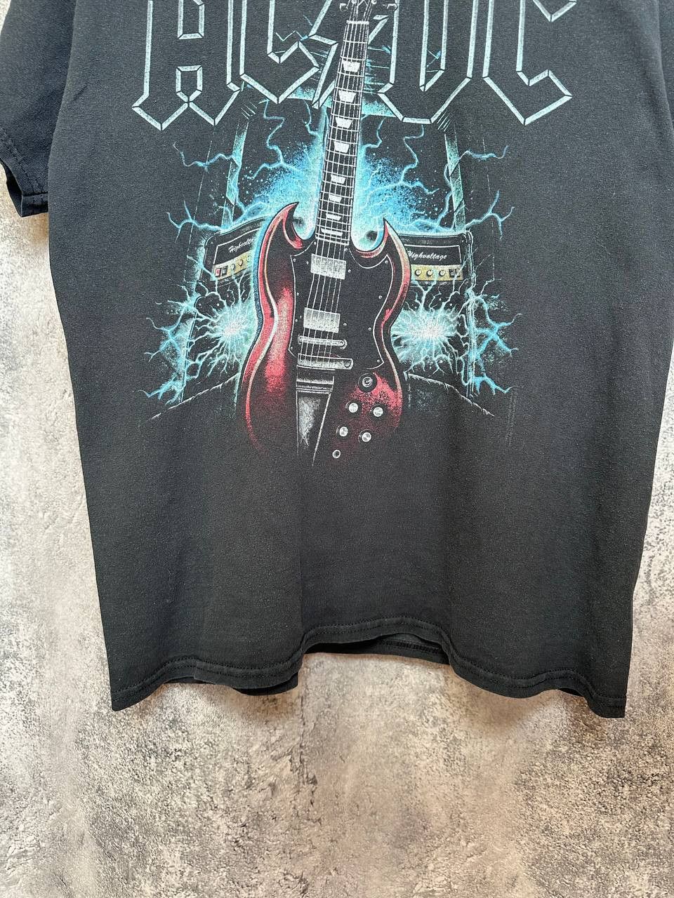 AC/DC AC/DC Guitar Gibson SG T-Shirt Vintage Rock Band Tee Size US L / EU 52-54 / 3 - 7 Thumbnail