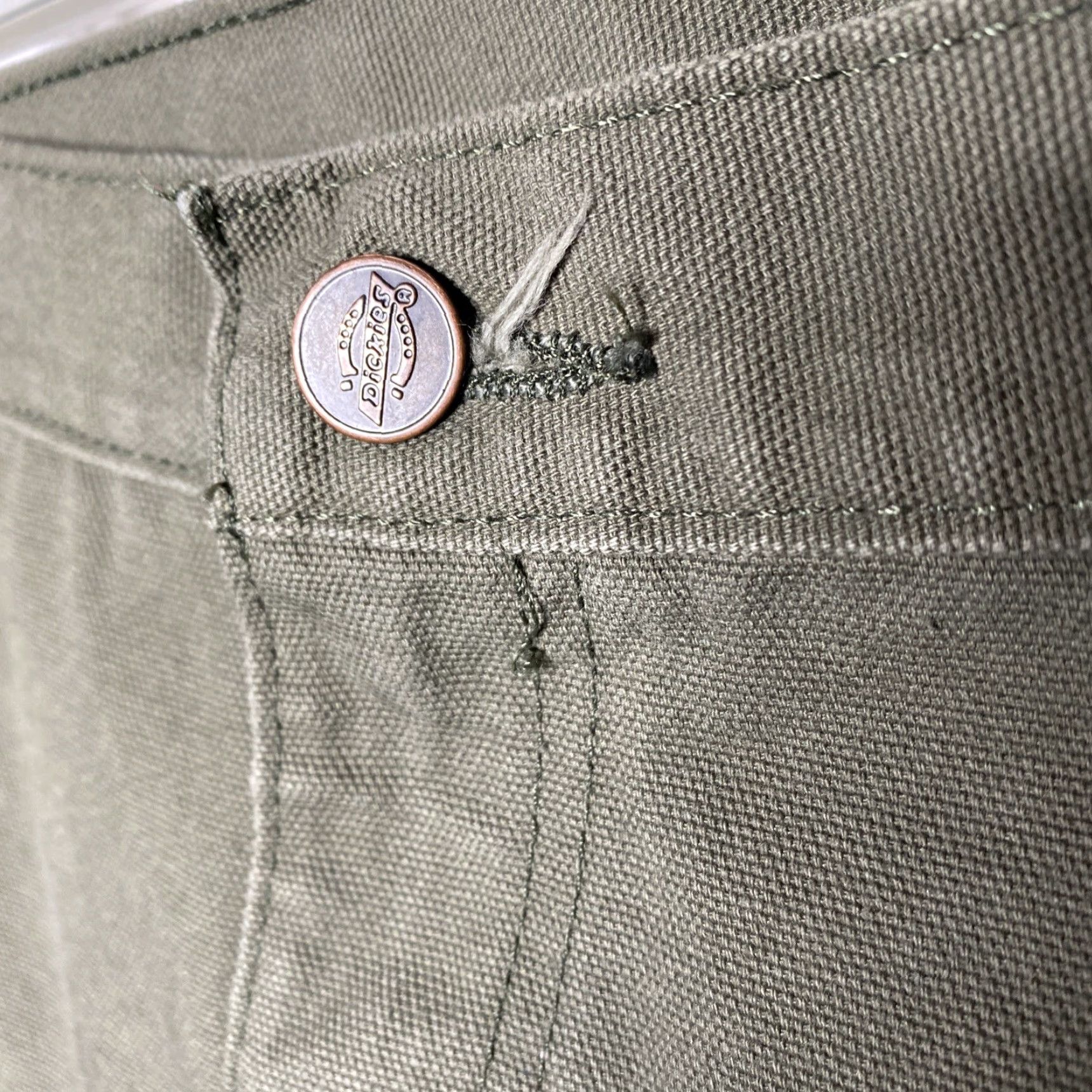 Dickies VINTAGE Dickies Carpenter Duck Work Jeans Pants Mens 44 x 32 Green Moss 5-Pocket Design Relaxed Fit Straight Denim Jeans Mens Size US 44 / EU 60 - 2 Thumbnail