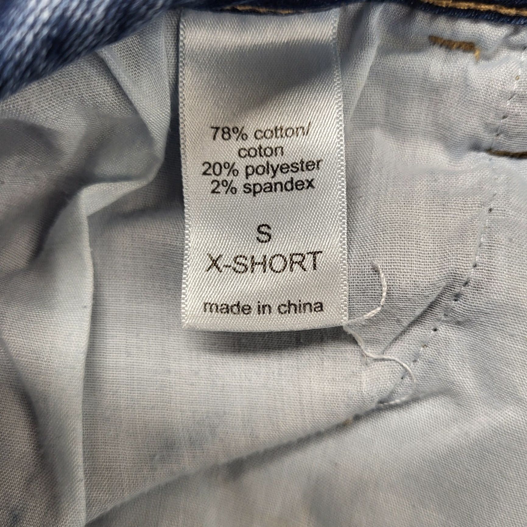 Vintage Maurices Womens Small XShort Skinny Denim Jeans Bold Stitching Whiskered 5-Pocket Blue Denim Jeans Regular Fit Womens Size 28" / US 6 / IT 42 - 2 Thumbnail