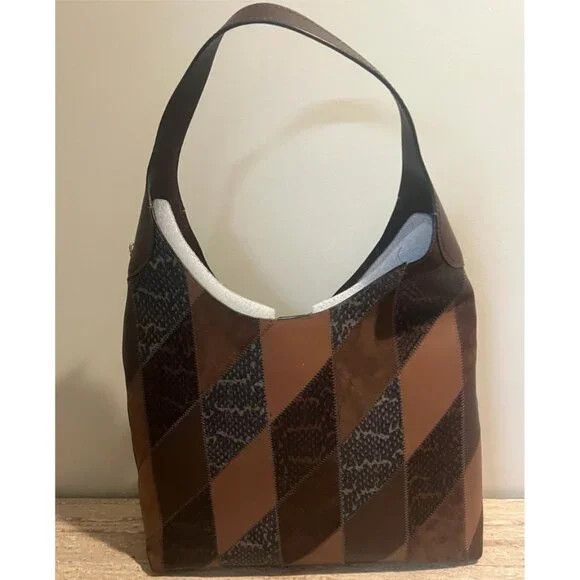 Coach Brooklyn Snakeskin Patchwork Shoulder Bag minor thread off Size ONE SIZE - 1 Thumbnail