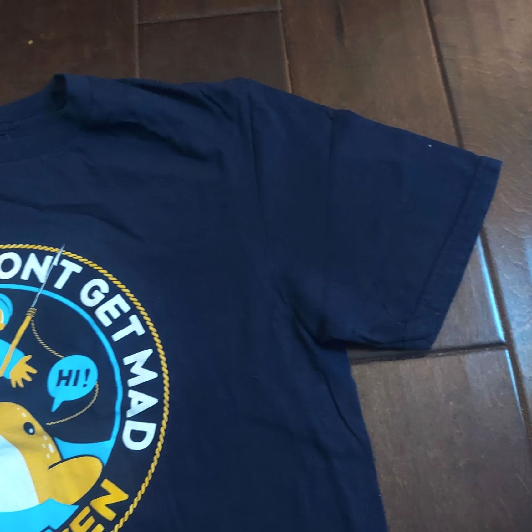 Vintage Snorg Tee Men's Blue Narwhales Don't Get Mad They Get Even Graphic T-Shirt Sz M Size US M / EU 48-50 / 2 - 7 Thumbnail