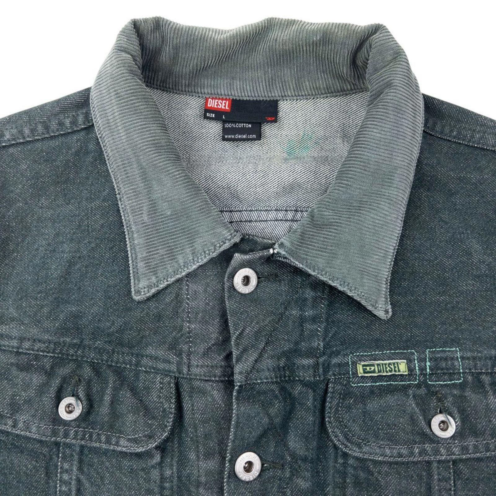 Diesel Vintage 2000s Diesel Cropped Button Up Denim Jacket Size S Size US S / EU 44-46 / 1 - 3 Thumbnail