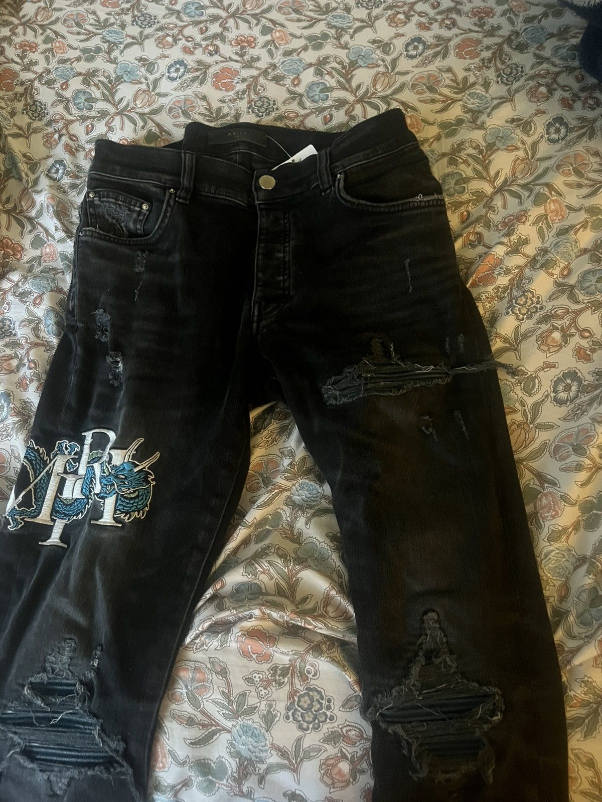 Amiri Amiri jeans mx1 blue dragon Size US 29 - 7 Thumbnail
