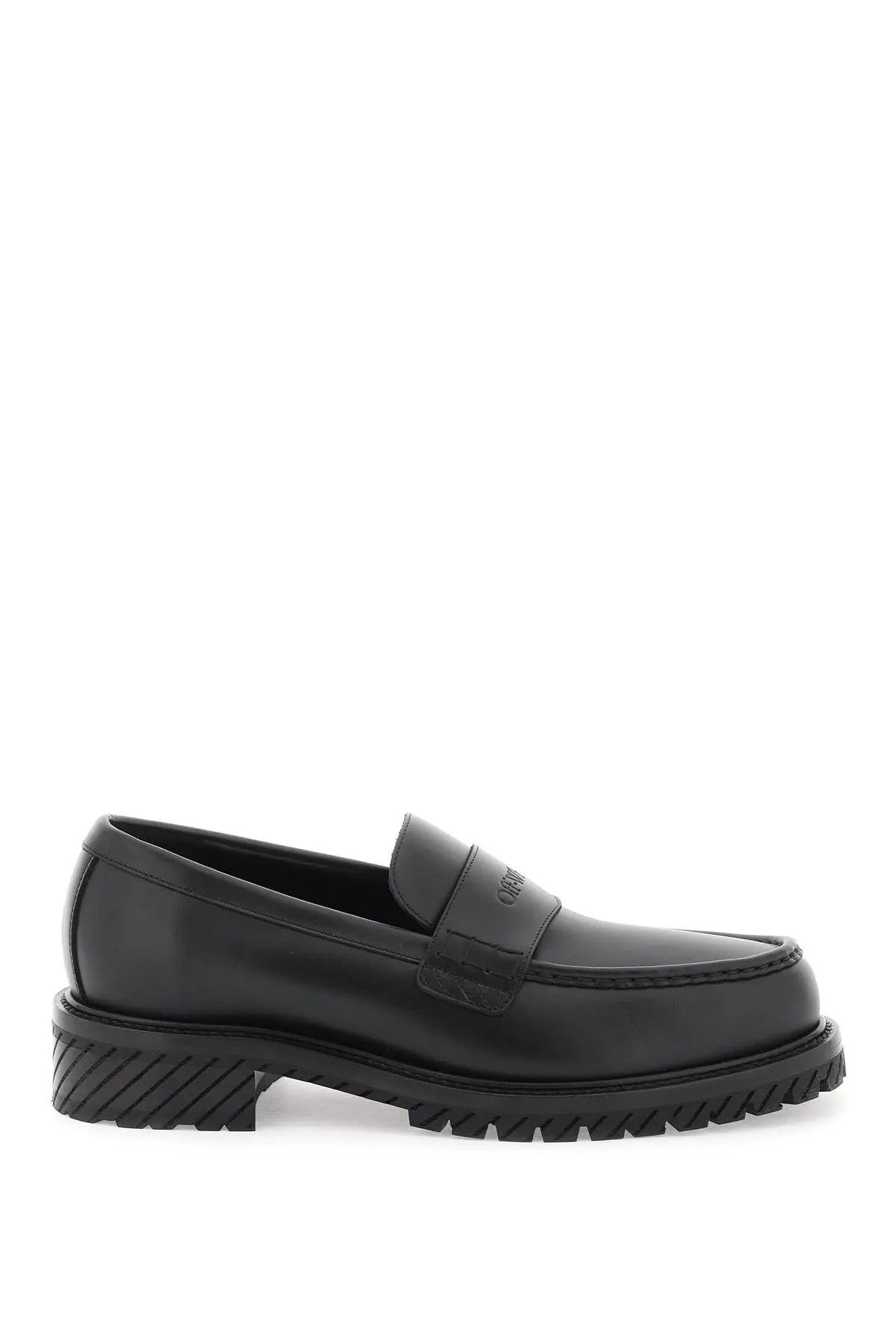 image of Off White O1S22I1N0324 Leather Loafers In Black, Men's (Size 7)