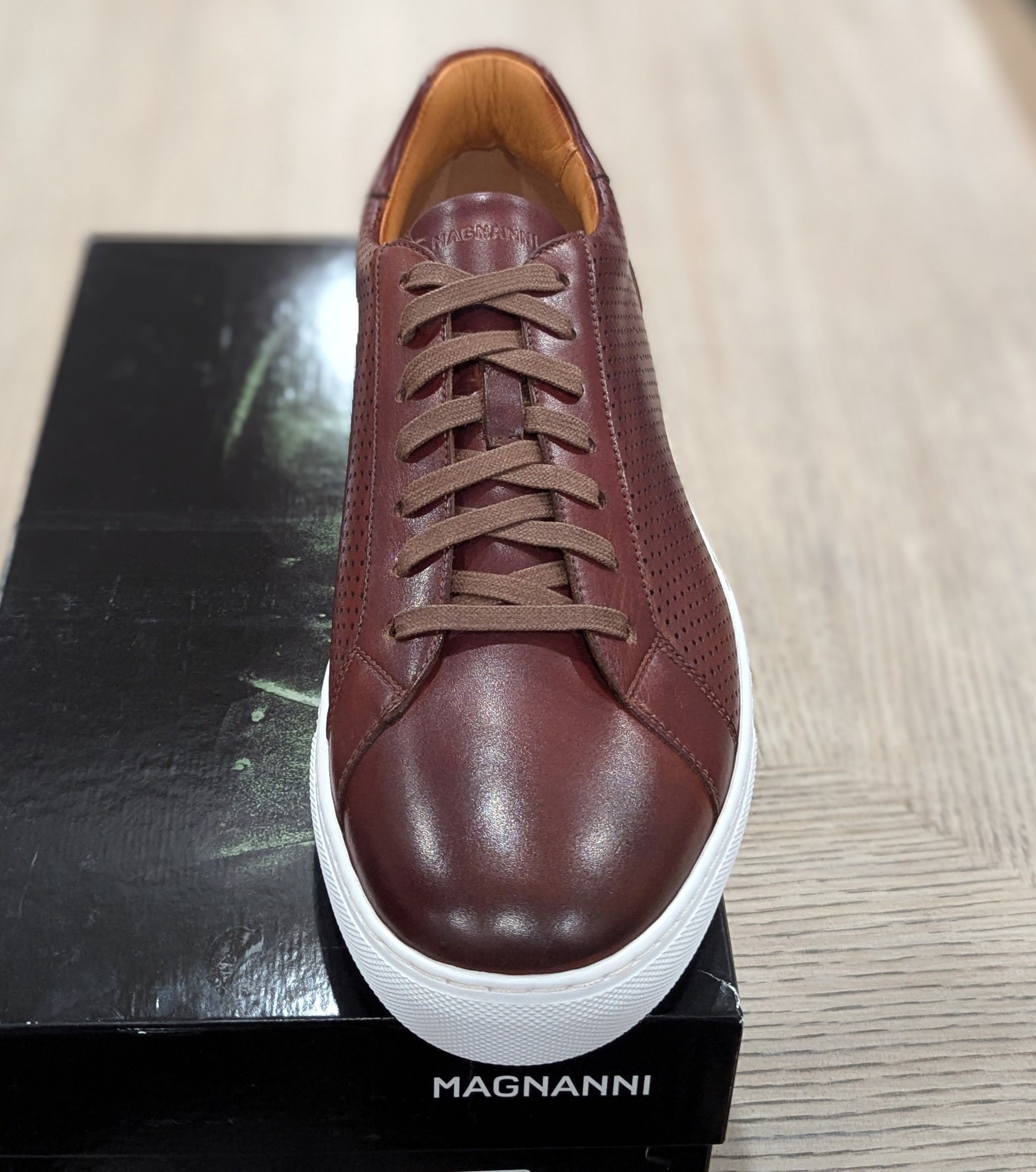 Magnanni Magnanni "Ashley" Leather Sneakers Cognac US 11.5 Size US 11.5 / EU 44-45 - 1 Thumbnail