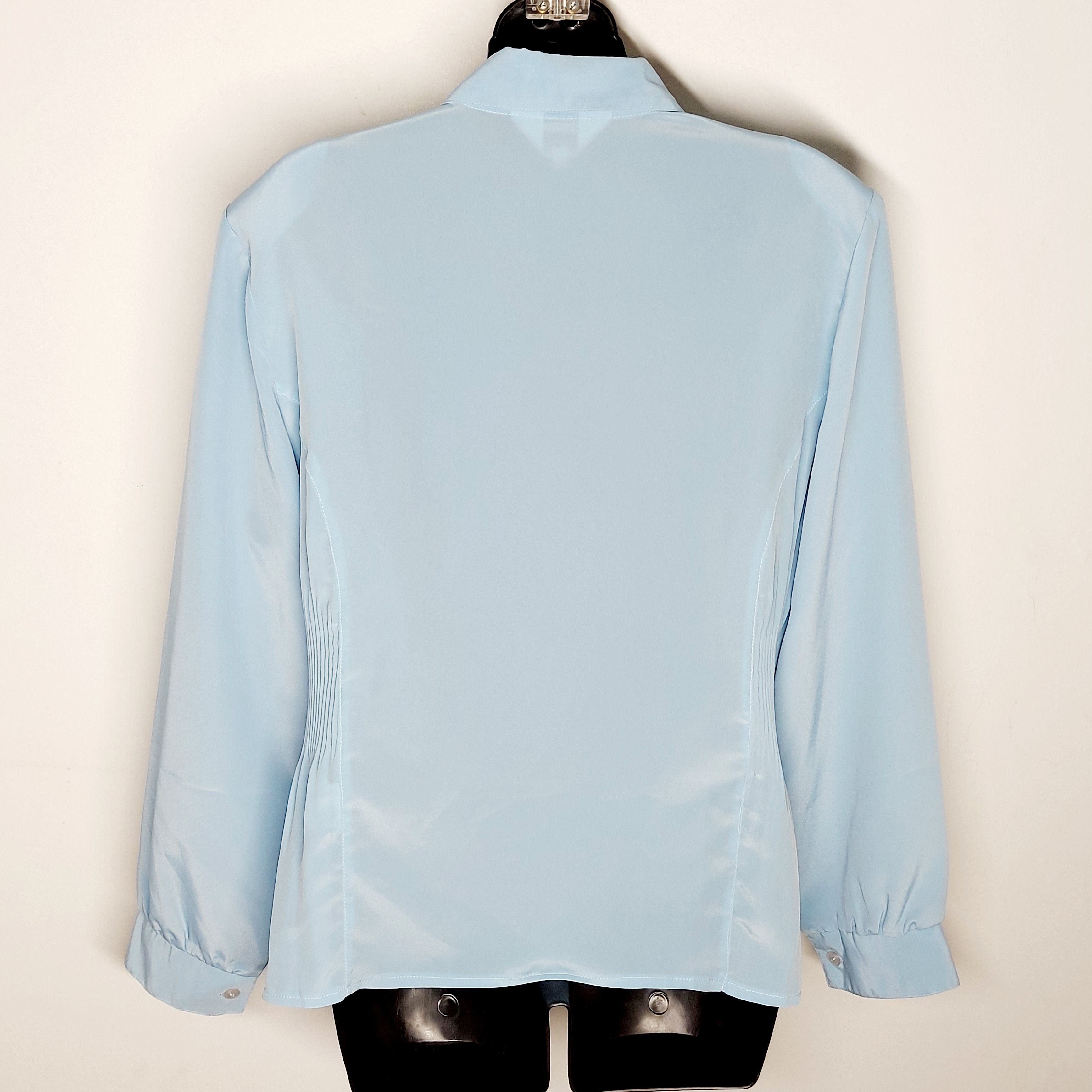 Vintage Vintage Blue Blouse Classic L Collard Long Sleeve Buttoned Size L / US 10 / IT 46 - 5 Thumbnail