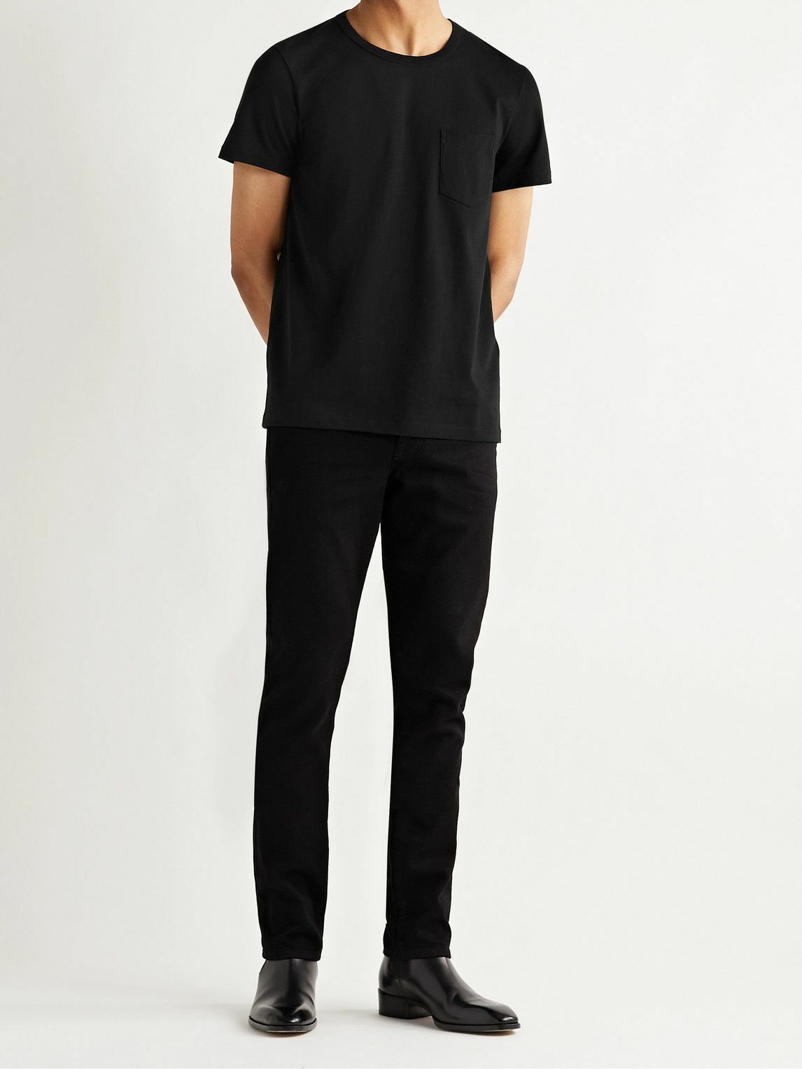 Tom Ford o1w1db10125 TFJ827 T-Shirt in Black Size US M / EU 48-50 / 2 - 2 Thumbnail