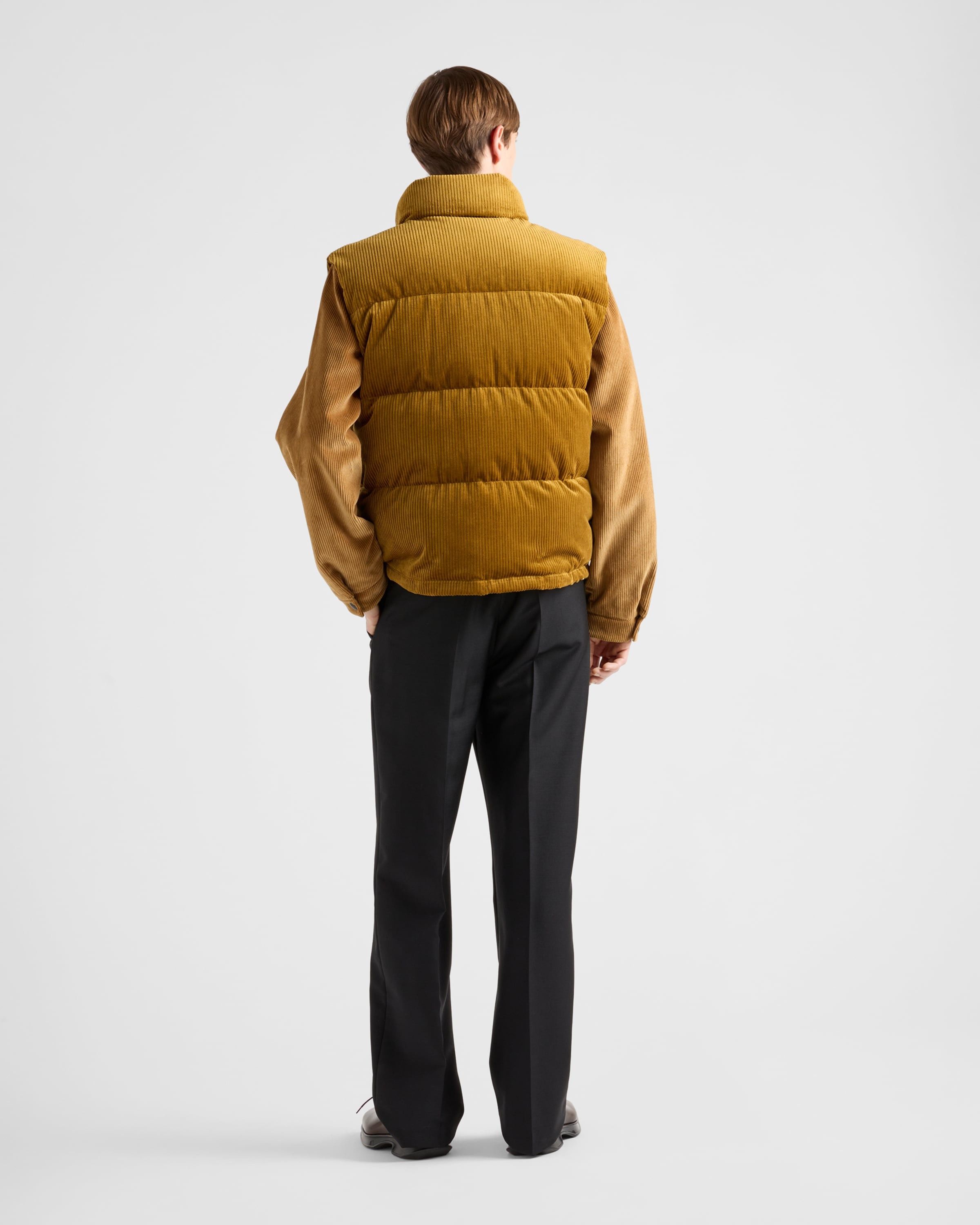 Prada o1la1rc1a0925 Corduroy Down Vest in Mustard Size US XL / EU 56 / 4 - 5 Thumbnail