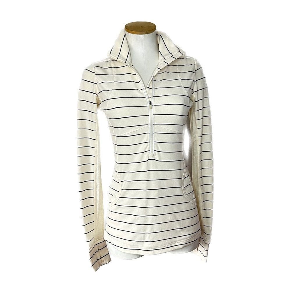Lululemon Lululemon Star Runner I/2 Zip Lace Ivory Pullover Size 6 Size M / US 6-8 / IT 42-44 - 1 Thumbnail